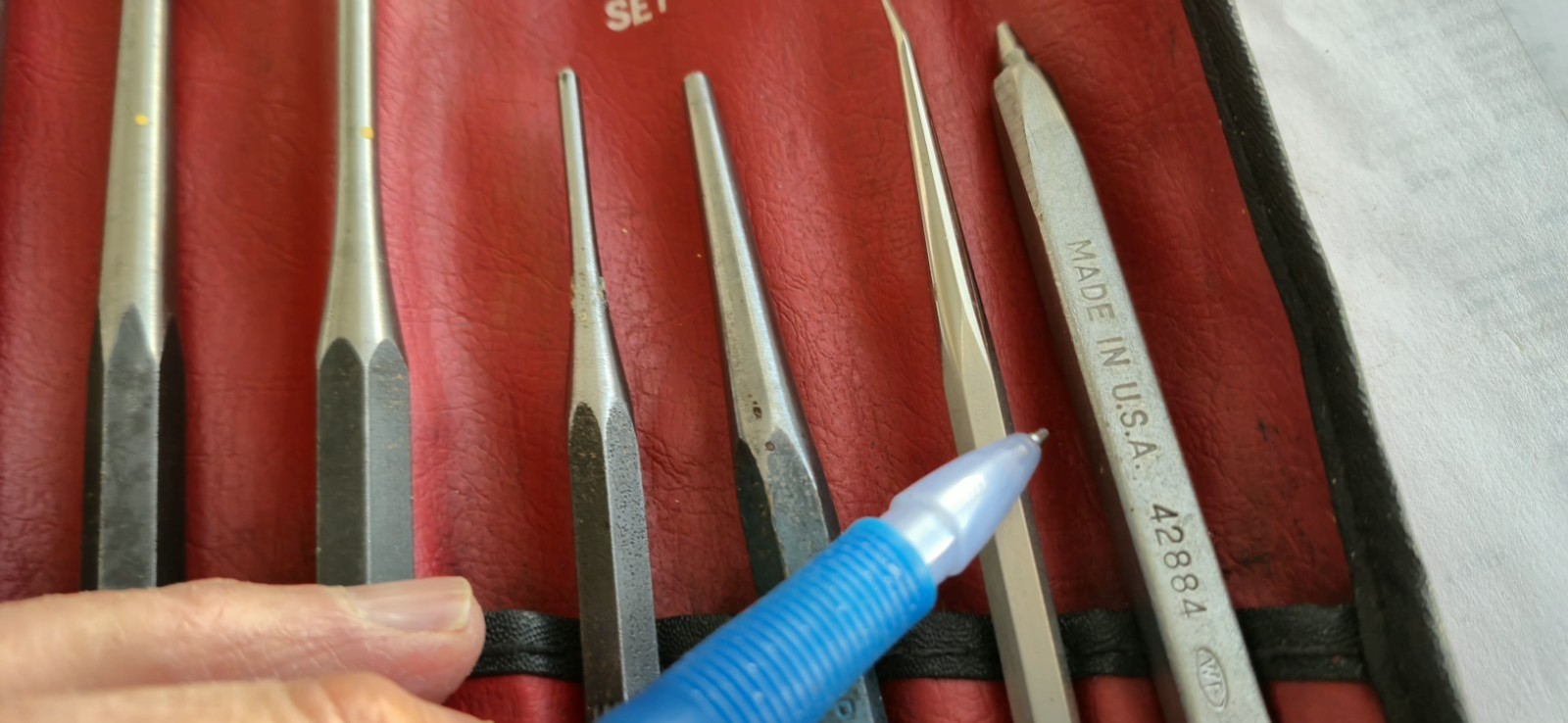 MAC TOOLS 9 PIECE CHISEL & PUNCH SET + 3 OTHERS