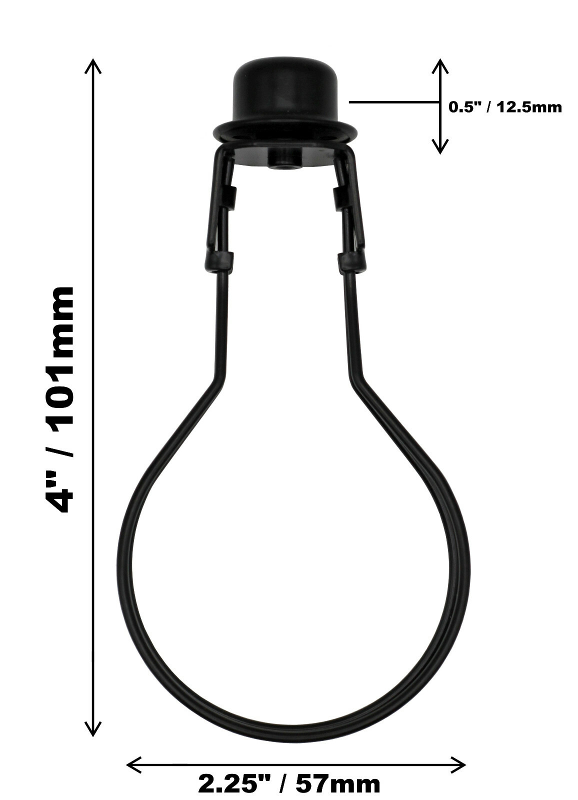 Lamp Shade Light Bulb Adapter Clip on with Shade Attaching Finial Top, Silver