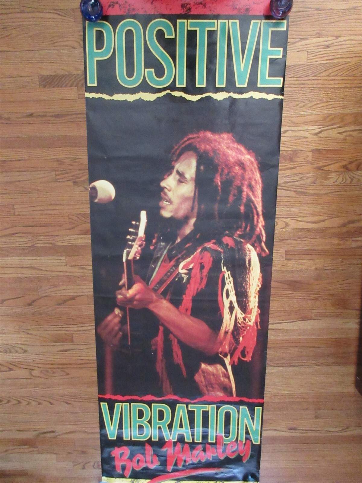 Vintage 1988 Bob Marley Positive Vibration Large Door Poster BL180 Reggae 26x75"