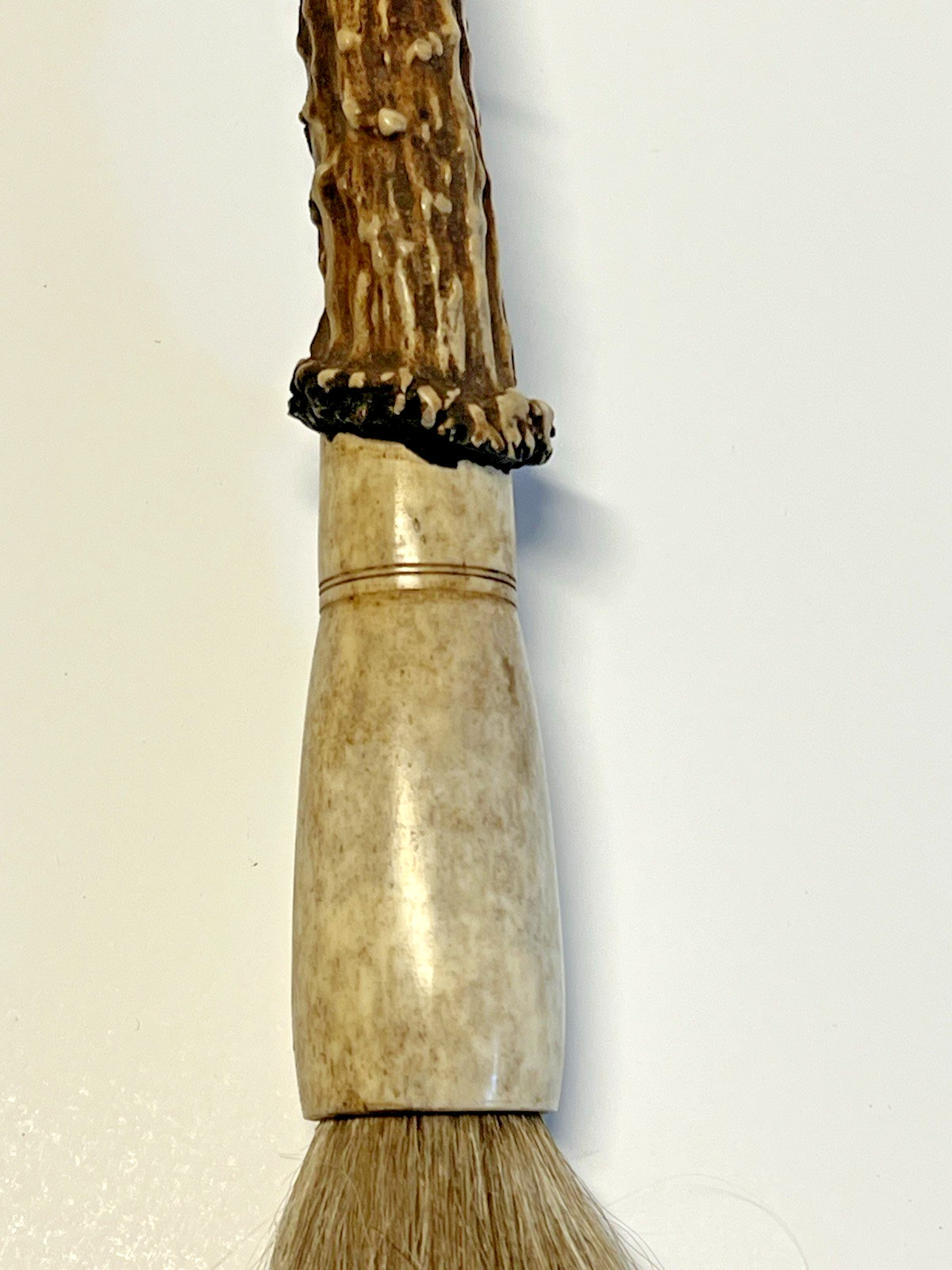 Antique Original Native American Indian Ceremonial Deer Antler Brush;