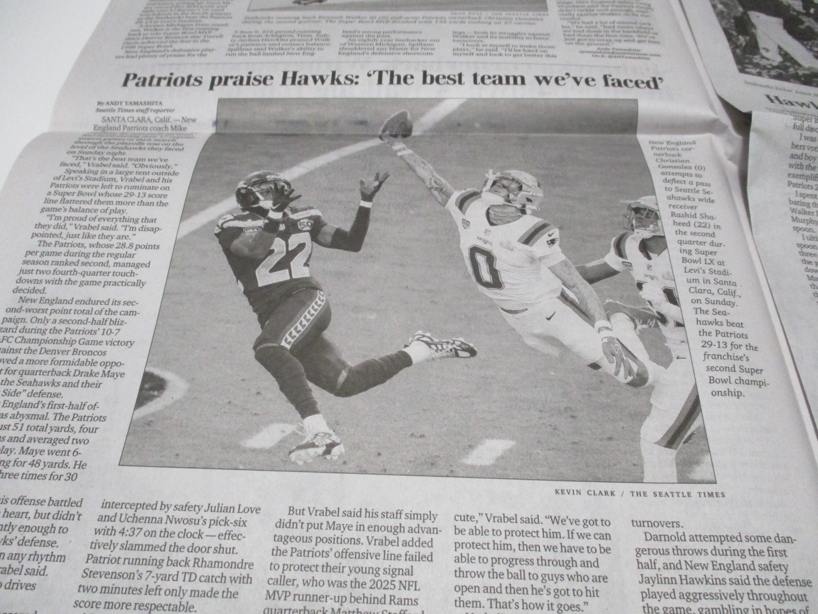 Seattle Seahawks Super Bowl Champs Full Newspaper, New