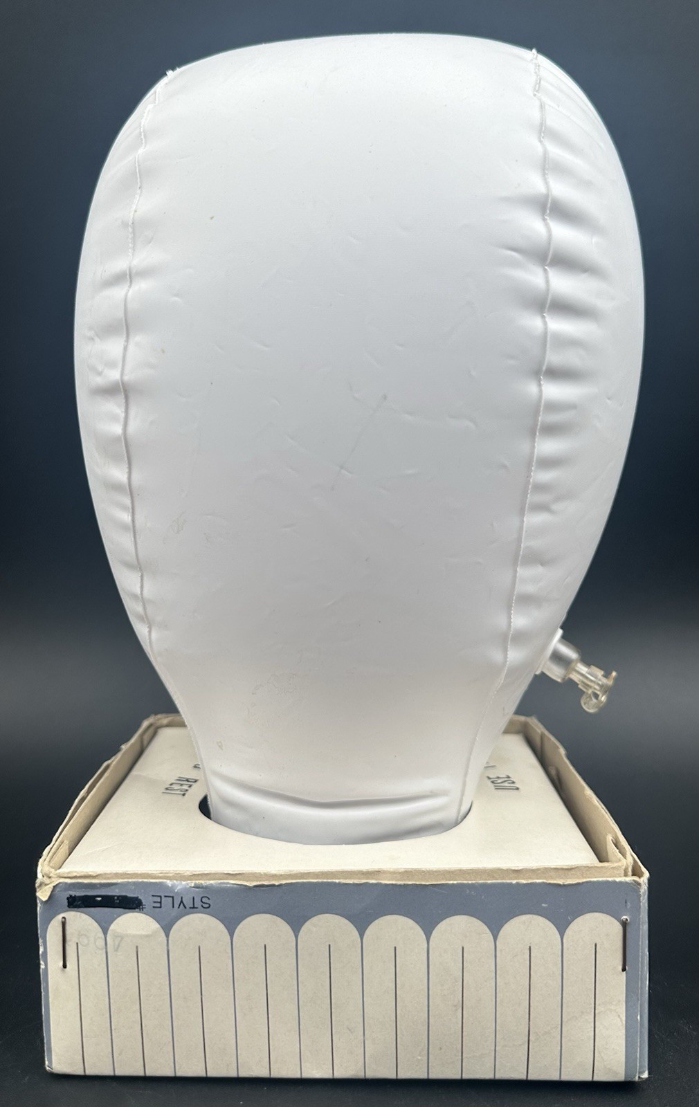 Vintage Inflatable Mannequin Woman Head Blow Up Wig Hat Rest Stand Dan Dee Japan