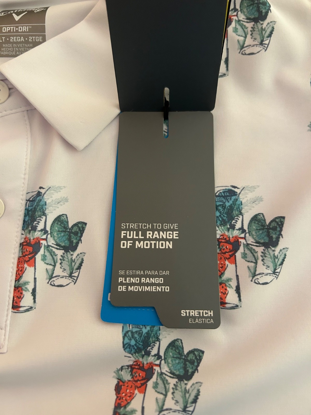 Callaway Stretch Golf Polo Shirt Bright White 2XLT Tall New