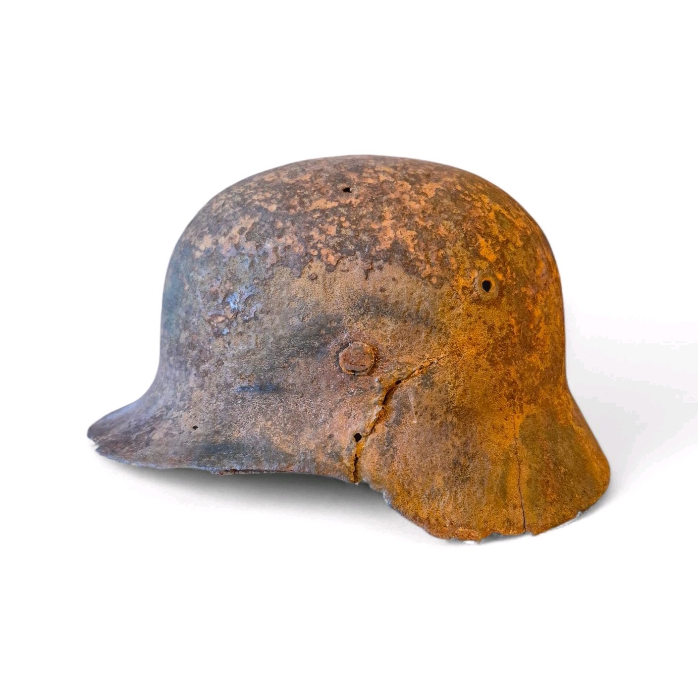 German M40 Stahlhelm relic from Nancy region, read description