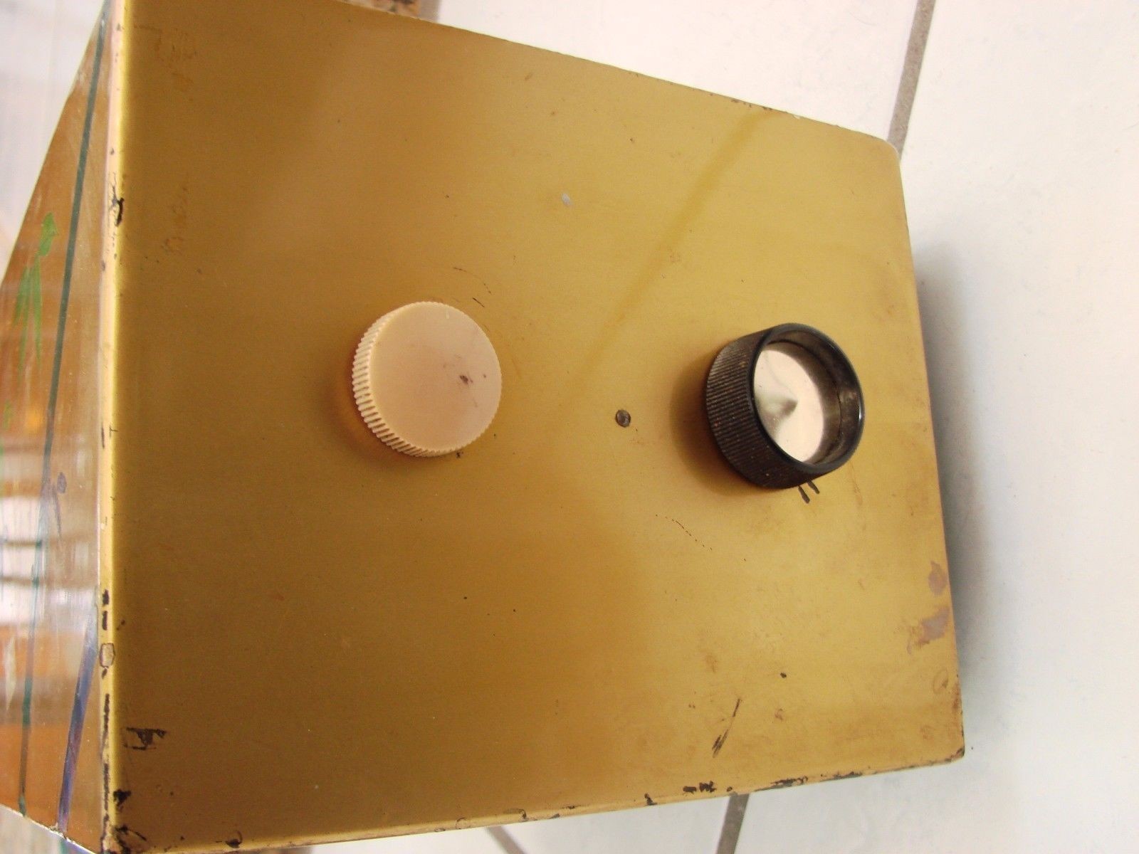 Sharp PF116 PAGODA Tube Radio – Gold Lacquer Bamboo Design – WORKING