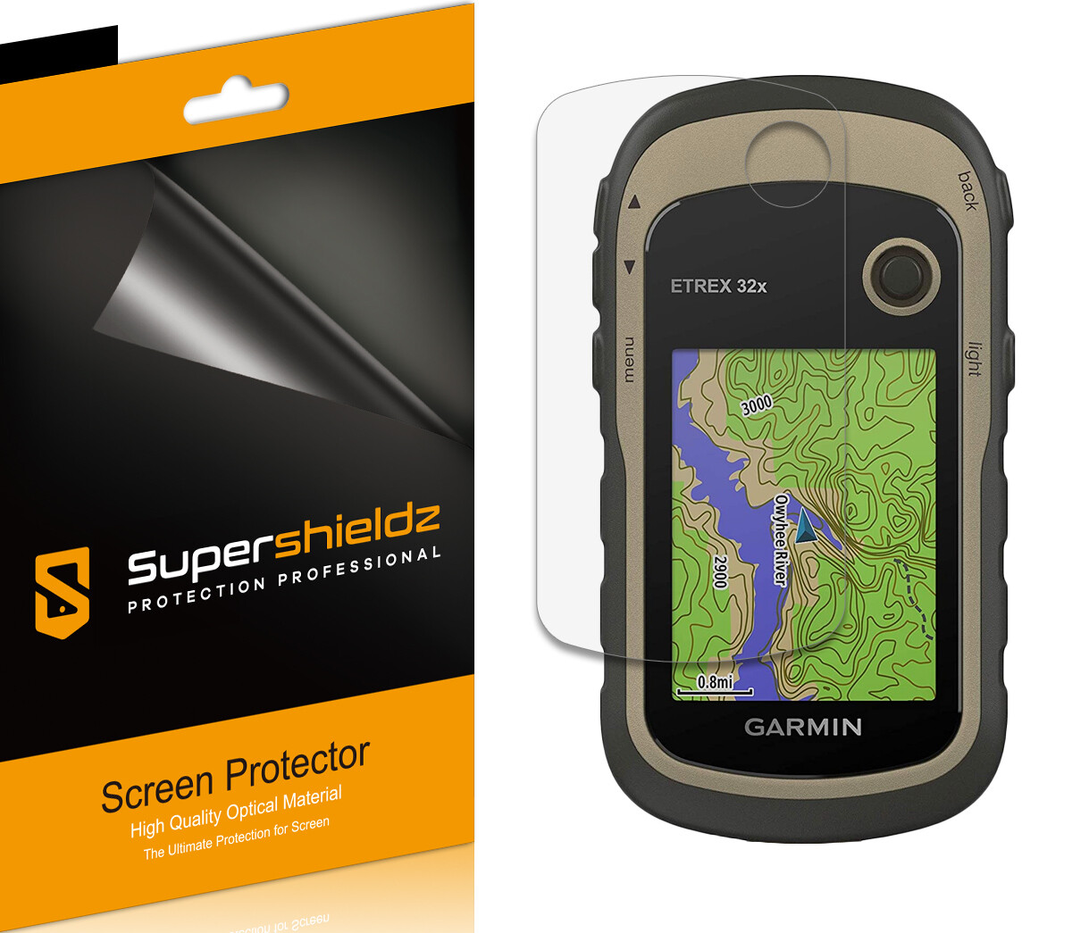 6X Supershieldz Clear Screen Protector for Garmin eTrex 10/20/20x/22x/30/30x/32x