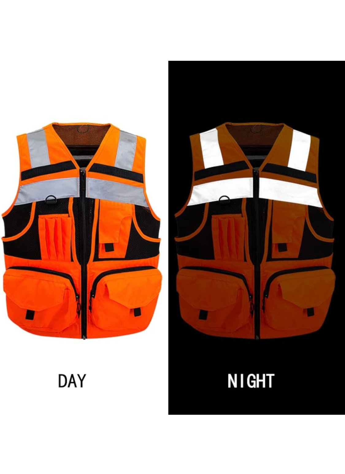 3M Reflective Stripes Safety Vest Workwear For Men And Women Hi-Vis Vest
