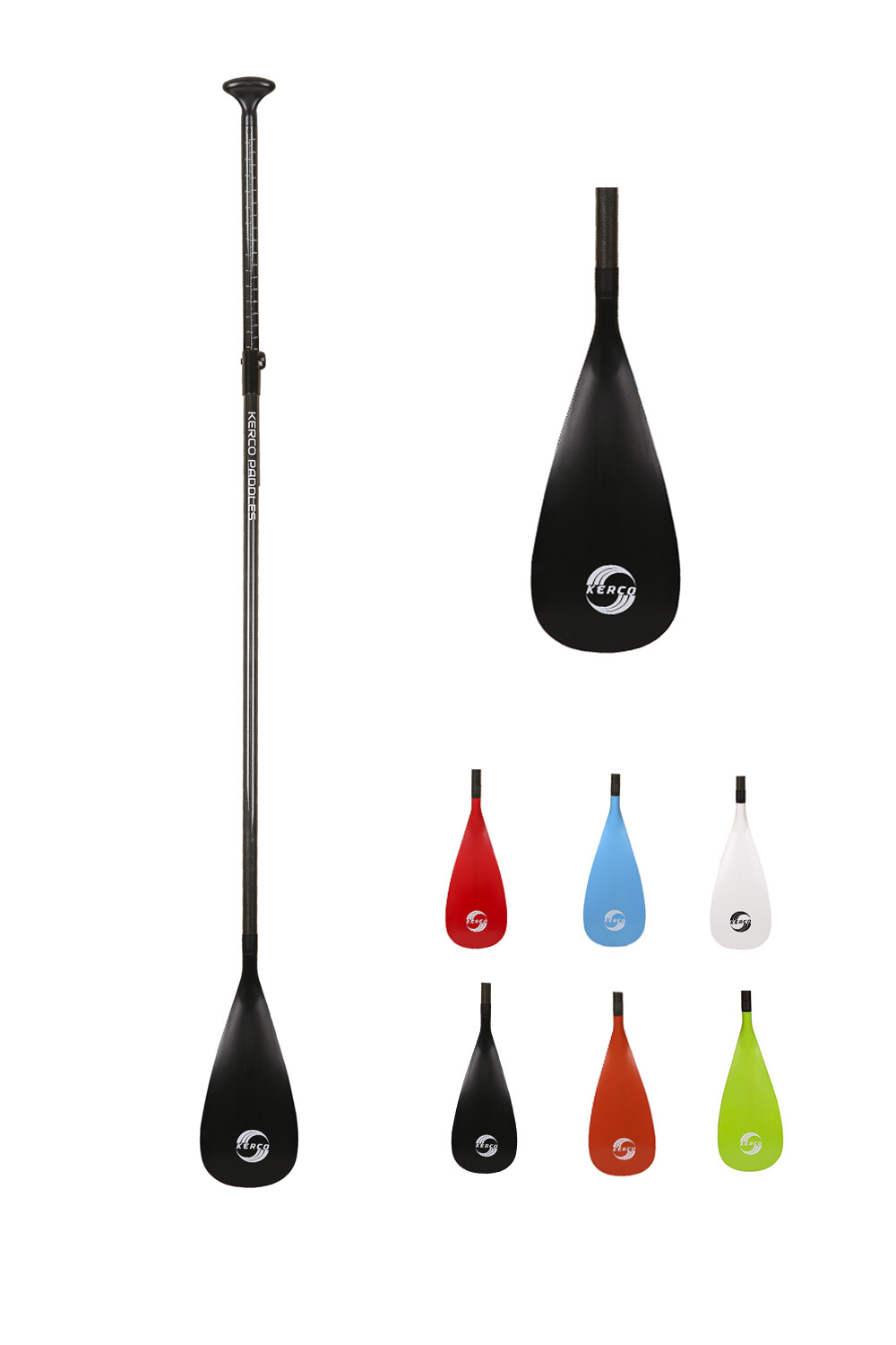 KERCO Carbon Fiber SUP Paddle 3 Piece Adjustable Carbon Fiber SUP Kayak Paddle