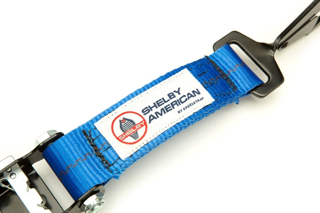 Shelby Logo Ratchet Strap Car Trailer Tie Down Kit with Carry Bag
