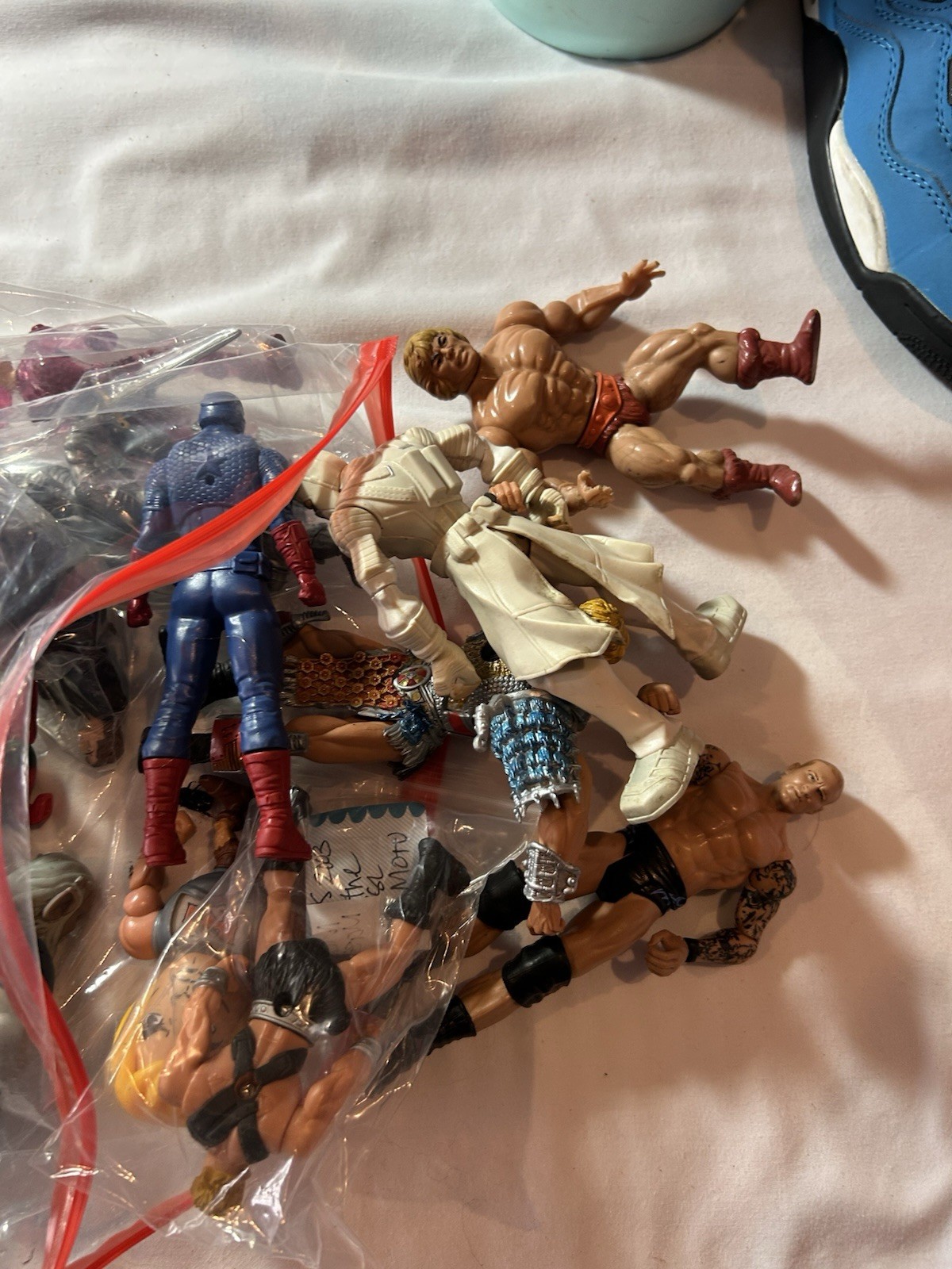 Mattel Action Figures Lot He-Man Spider-Man Plastic Masters Marvel 10+ Pack