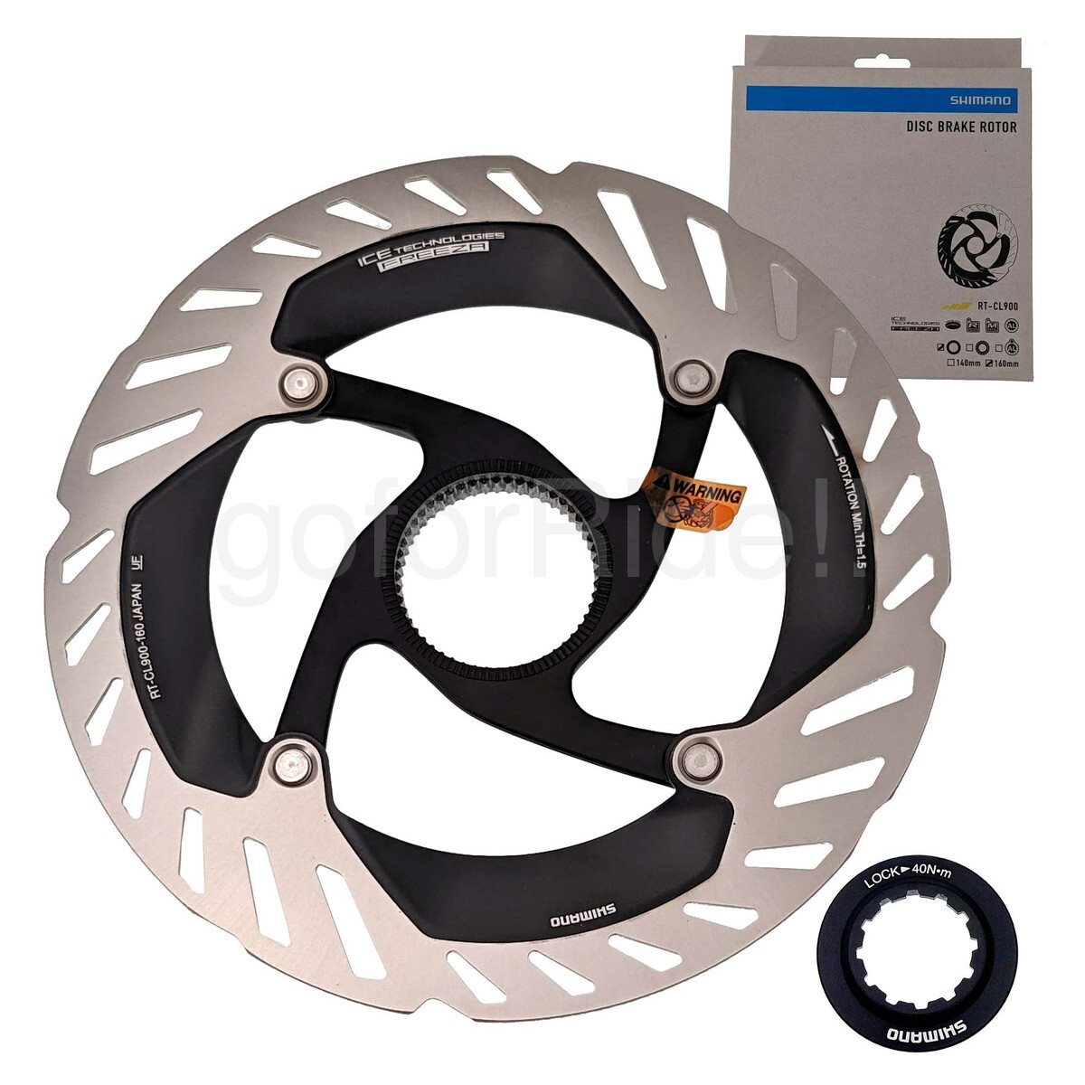 Shimano DURA-ACE R9200 RT-CL900 Center Lock Disc Rotor 160 or 140mm,w/Lockring