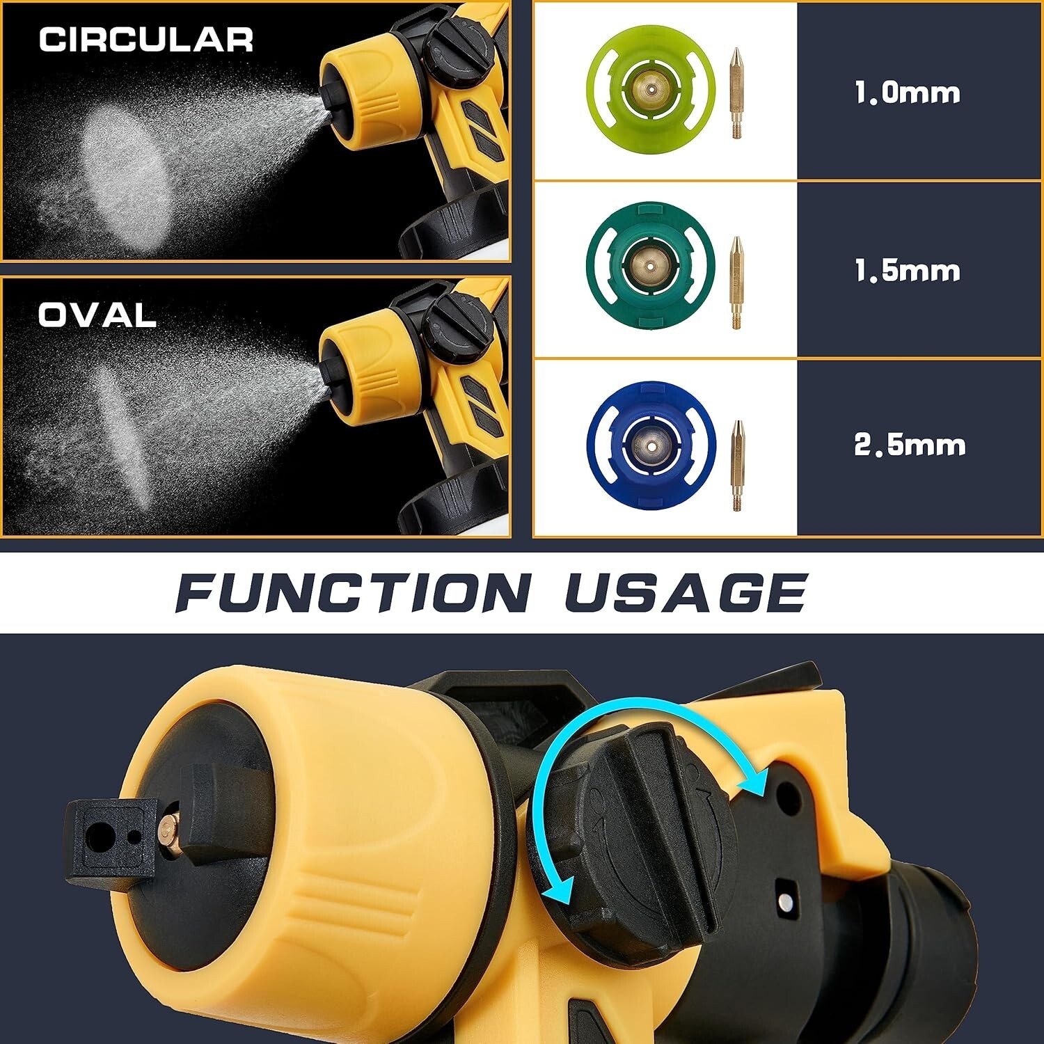 Cordless Paint Sprayer Compatible with DEWALT 20V Battery, Brushless Motor HVLP