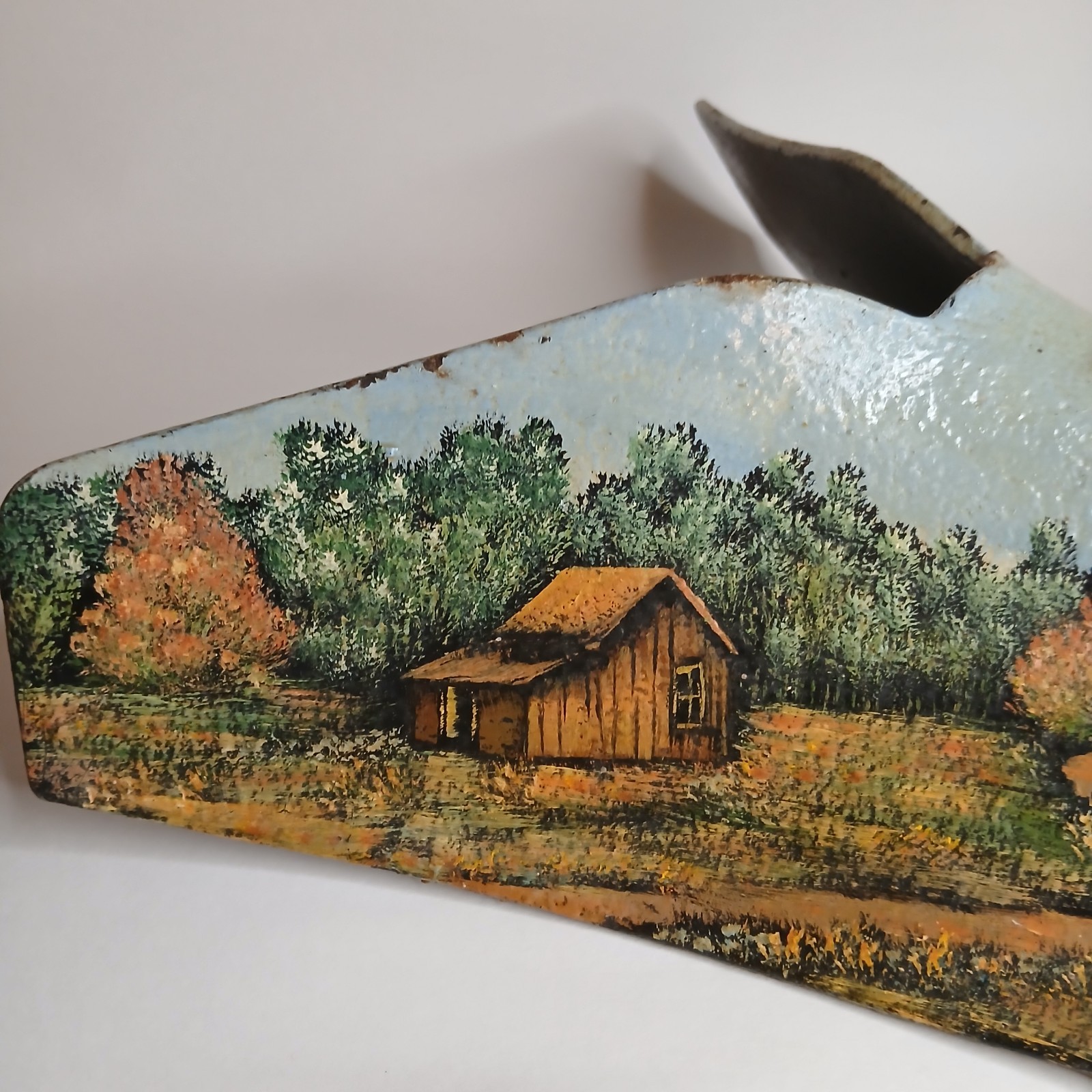Vintage Hand Painted Butterfly Shape Cultivator Potato Digger