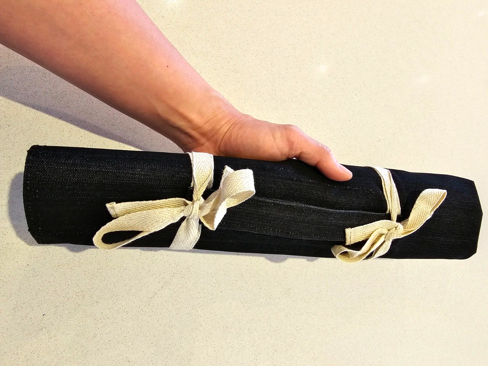 Handmade CHEF KNIVES WRAP BAG 9 Pockets - WASHABLE, LIGHTWEIGHT, DURABLE