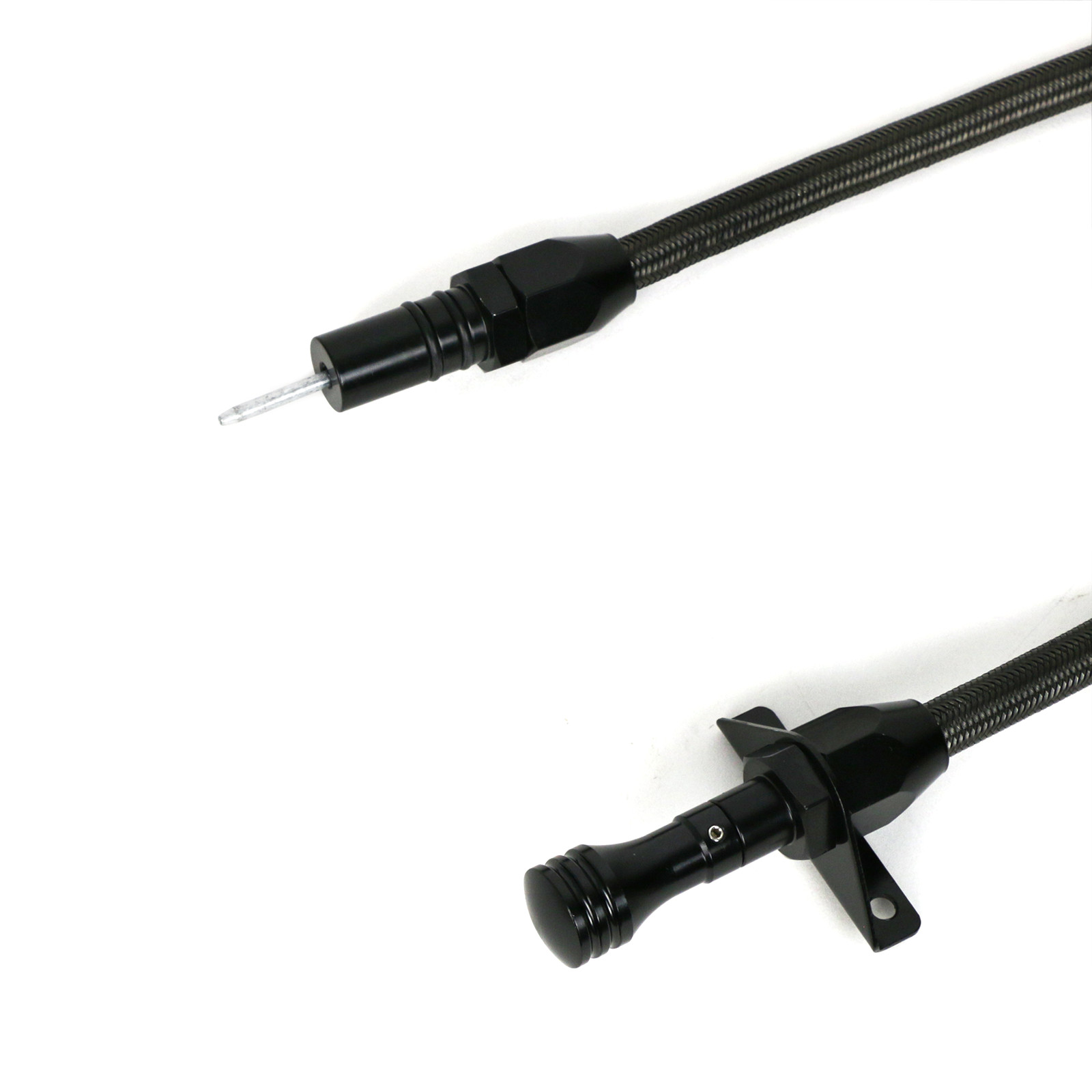 Firewall Mount Transmission Dipstick Black Compatible with GM 4L80E, LS Engines