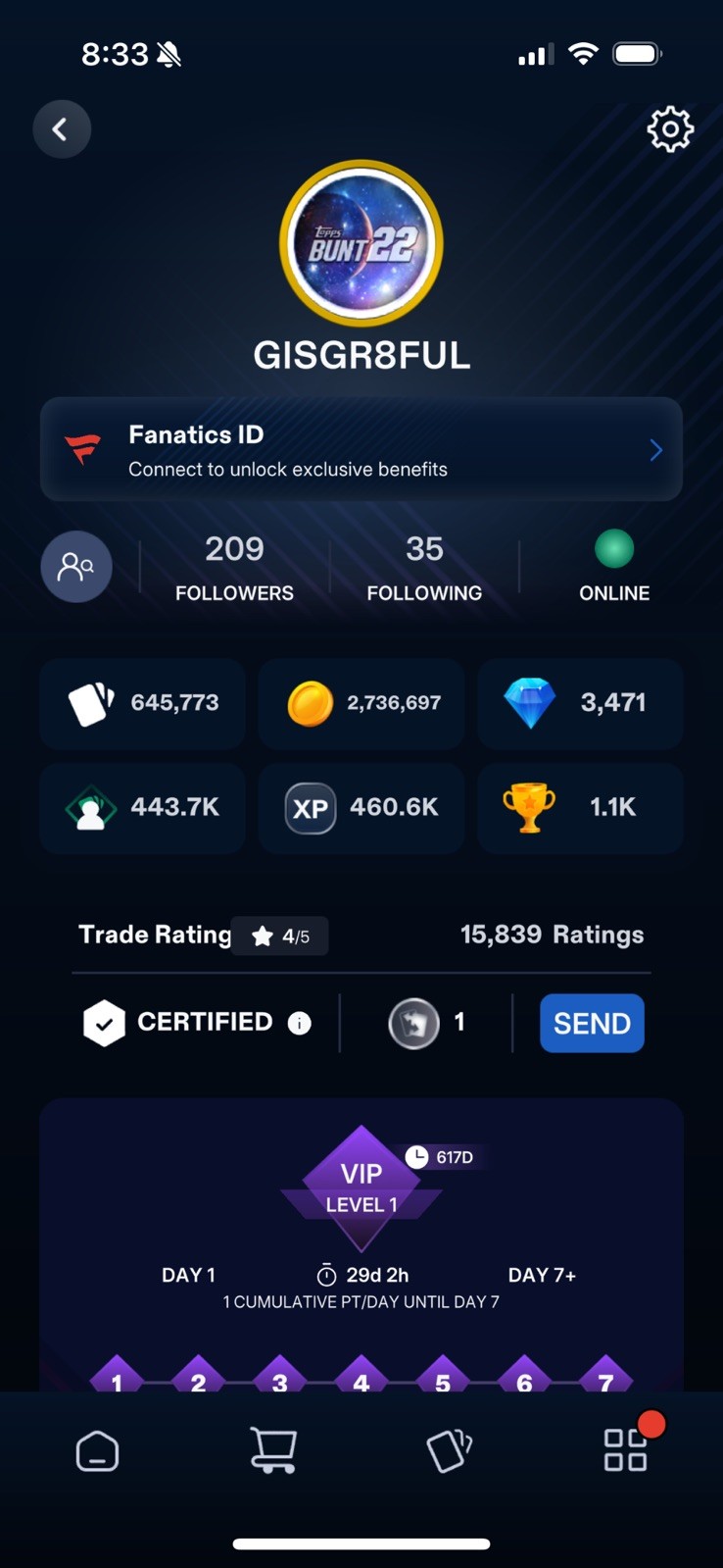 TOPPS BUNT DIGITAL PICK ANY 9 CARDS common - legendary user GISGR8FUL