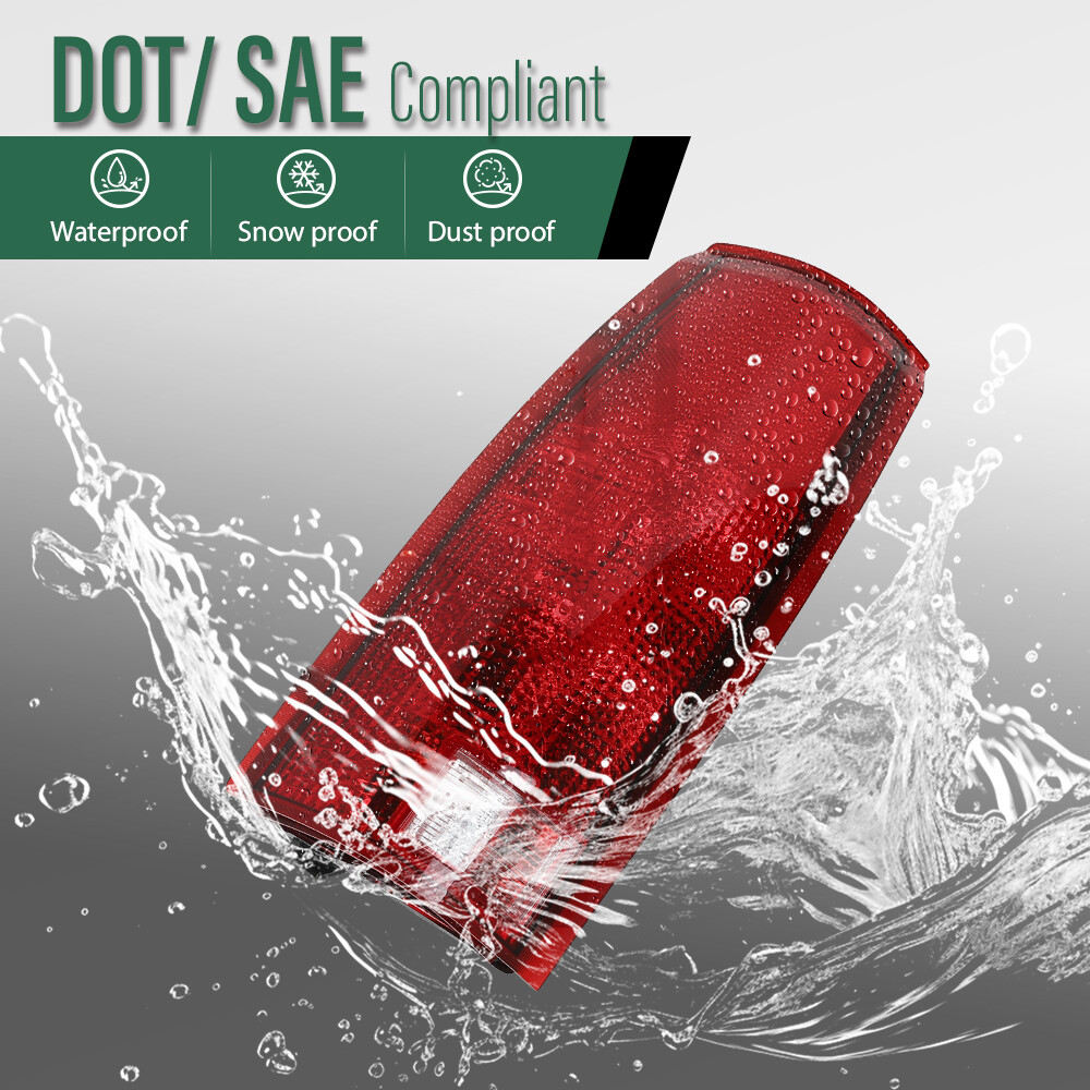 Fit For 88-99 Chevy Silverado GMC Sierra C/K Tail Lights Brake Lamps w/ Bulbs