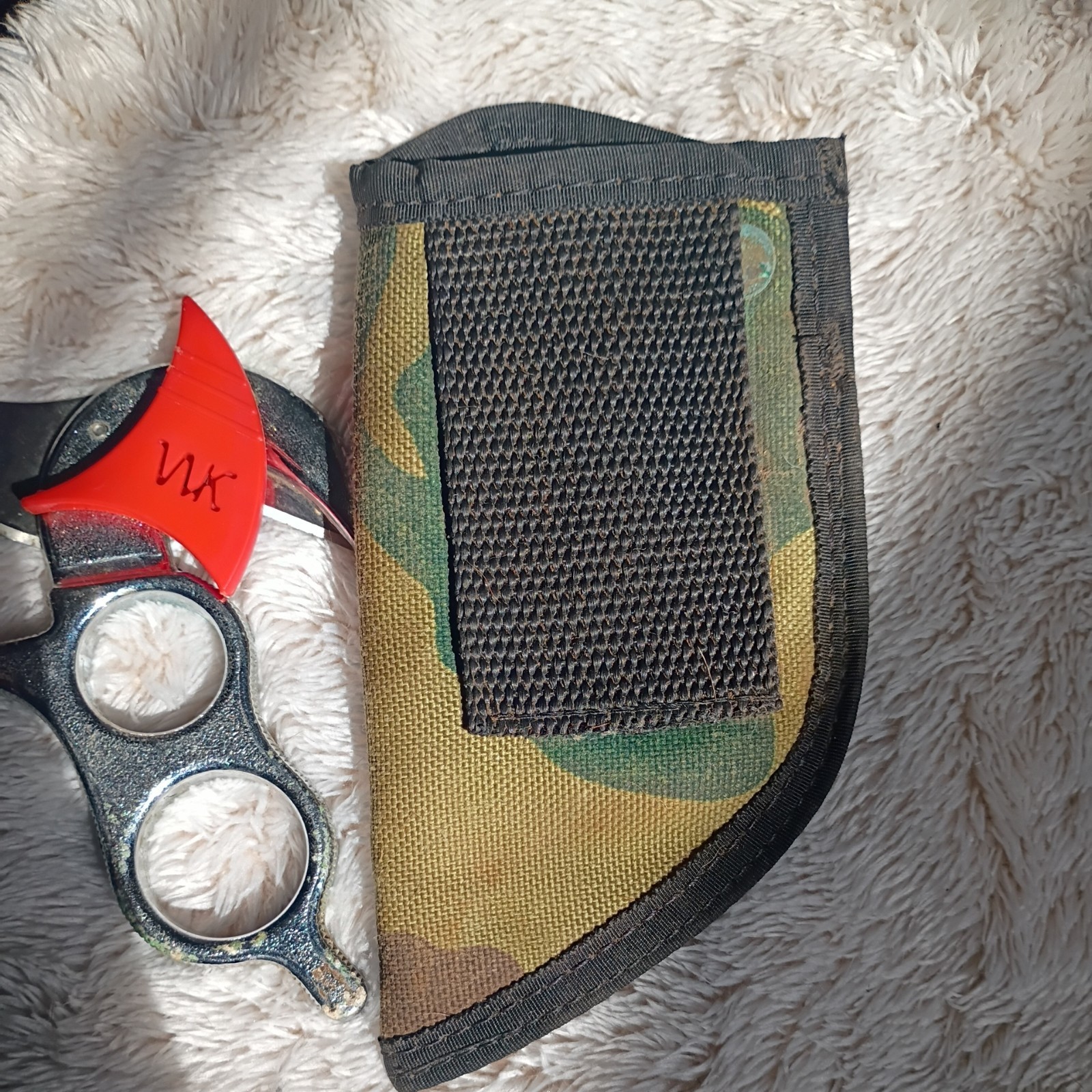 Vintage Wyoming Knife Hunting Field Dressing , Skinning , Caping / Camo Sheath