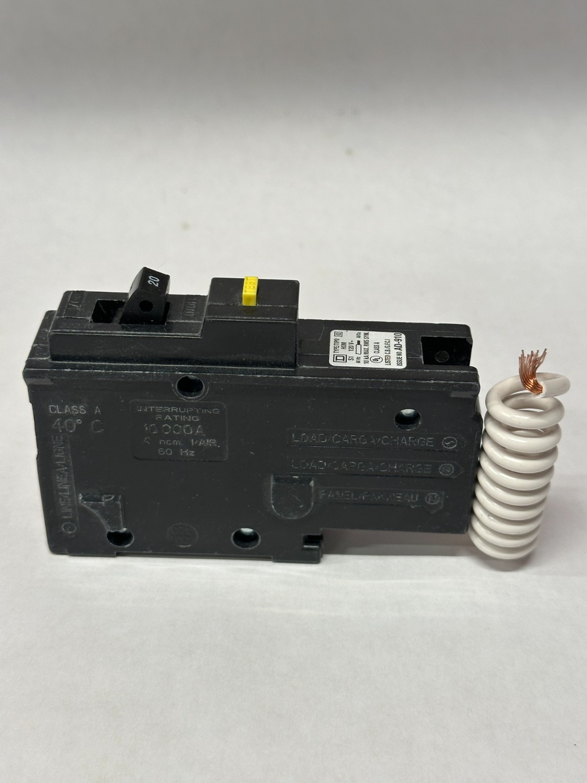 HOM120GFI Homeline, 20A, 1 pole, ground fault breakers (BOX of 10)