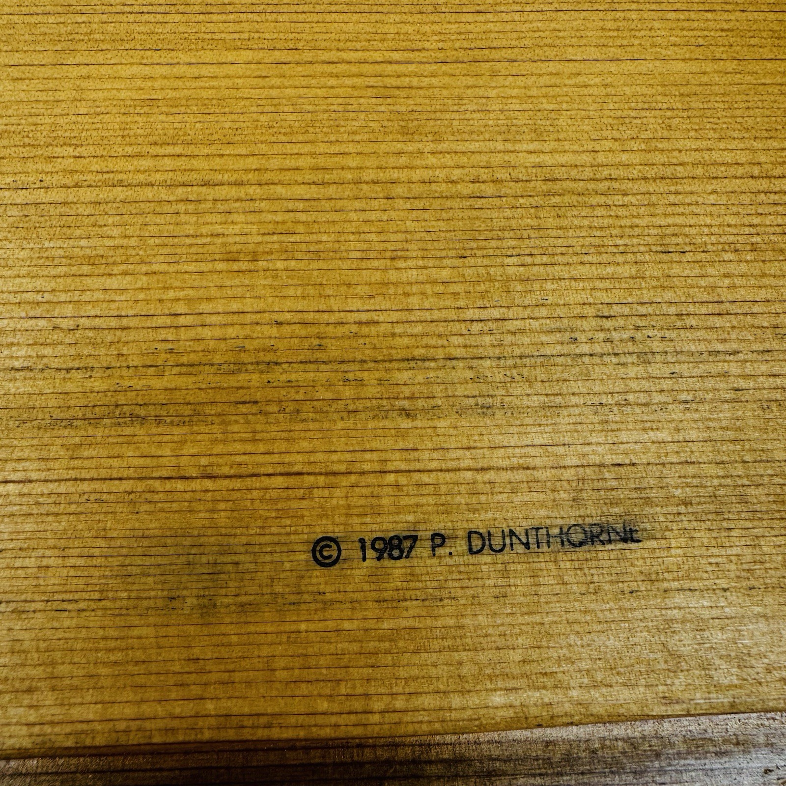 VTG 1987 P Dunthorne Upper Skagit Crab Northwest Cedar Wood Trinket Box 8"x8"