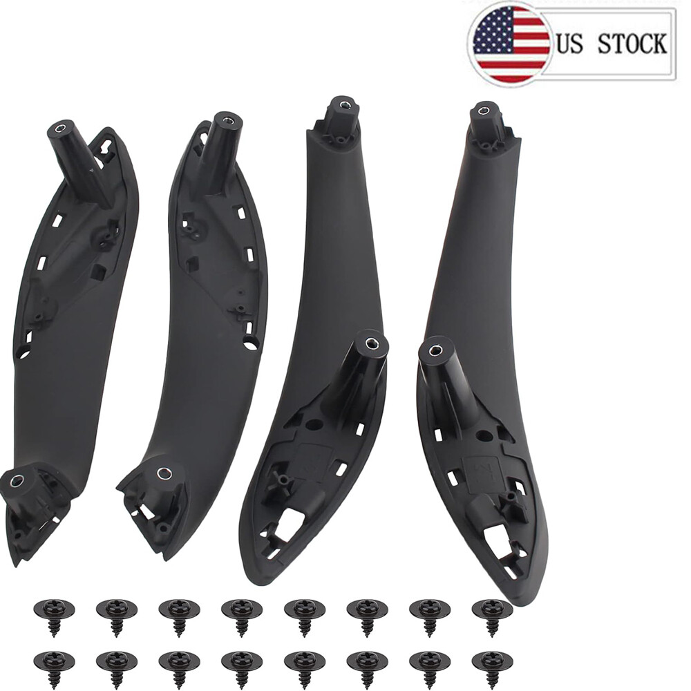 4 Pcs For BMW F30 F80 F31 Front Left & Right Inner Trim Door Pull Handle Black