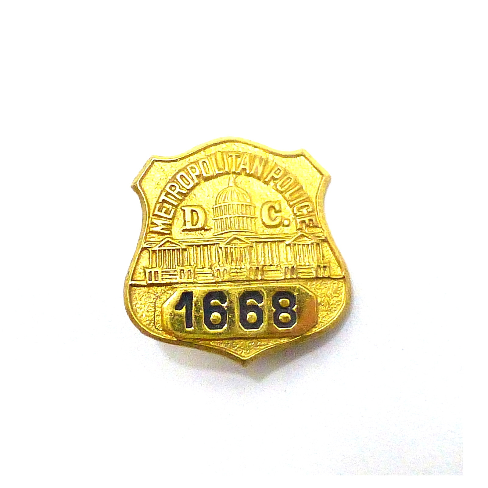 Vintage metropolitan police DC Washington mini badge lapel hat pin