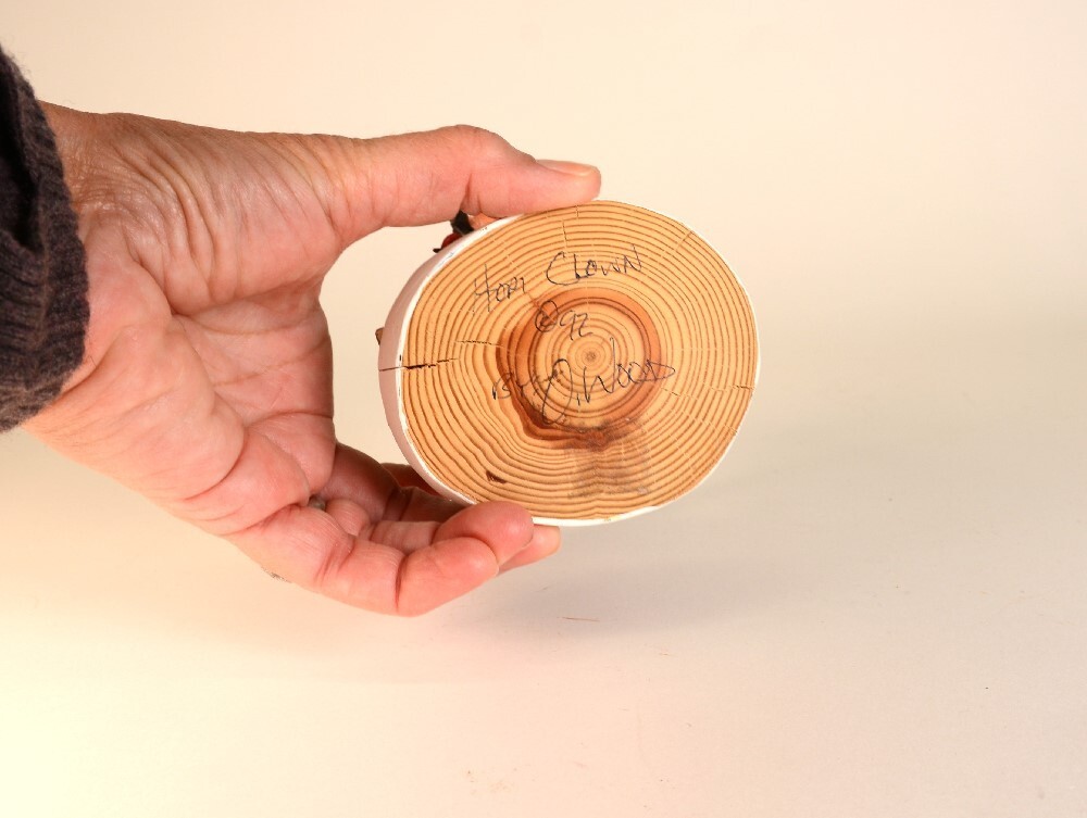 Navajo carved Hopi Kachina / Katsina Koshare Clown Skiing by O. Wood