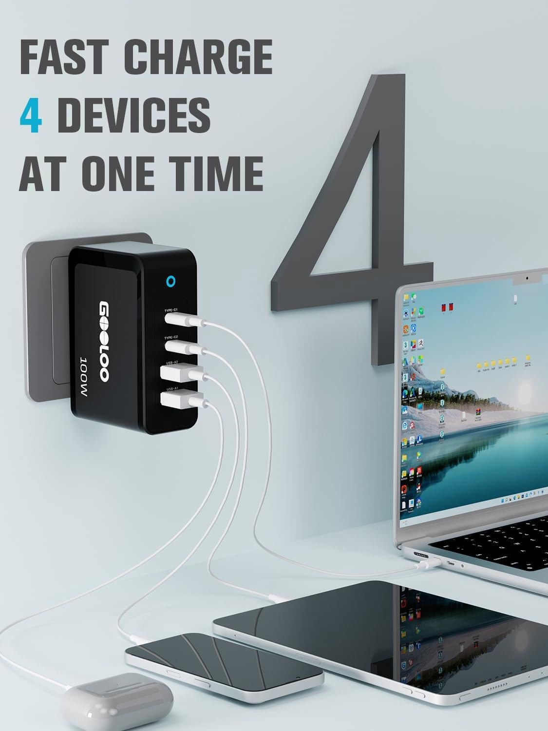 GOOLOO A3/A5/A7 Jump Starter with Air Compressor Portable Car Battery Booster