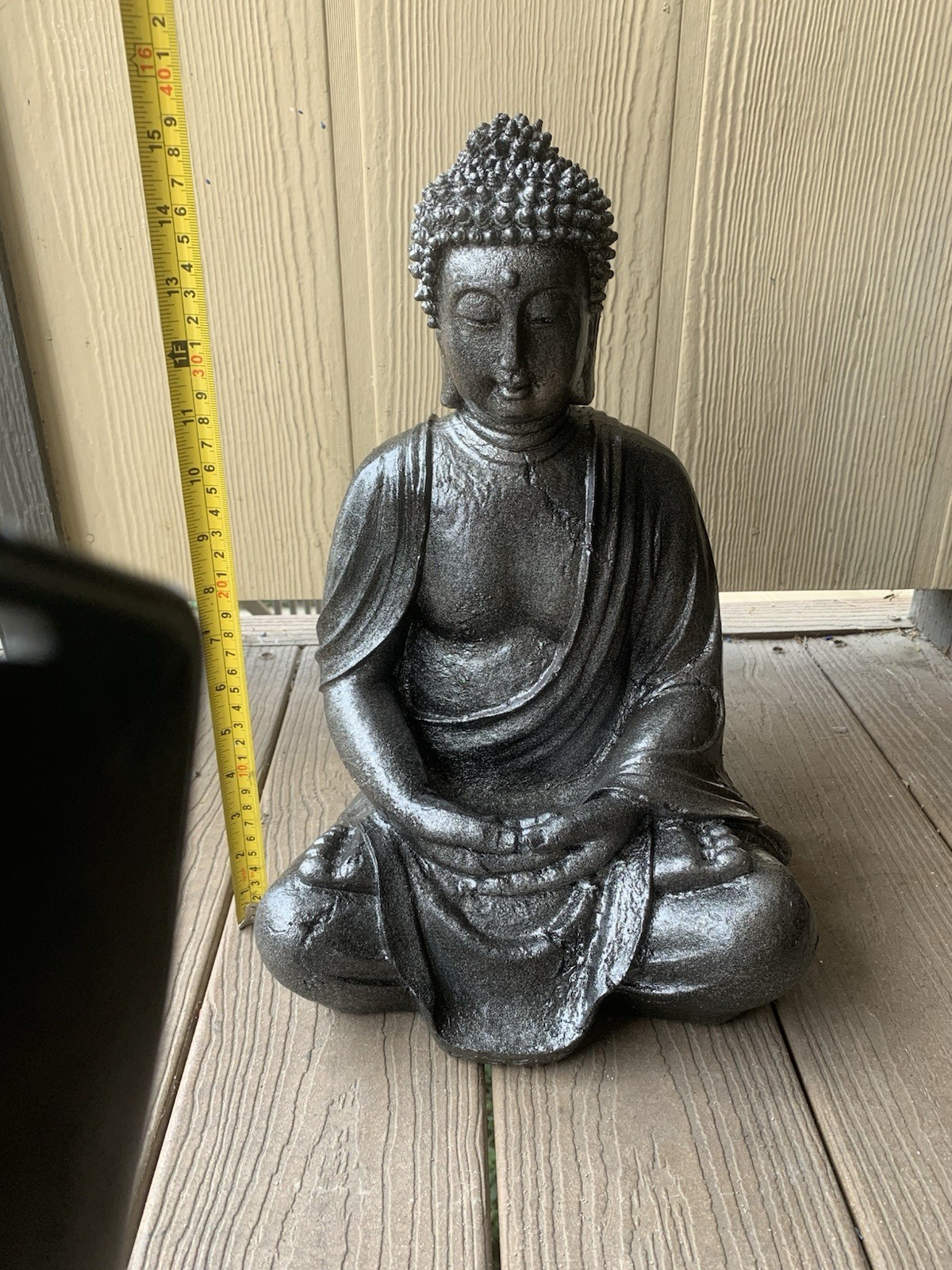 LATEX RUBBER MOLD + Fiberglass Casing Sitting Buddha H. 17” YKM-5126 Blue Mold