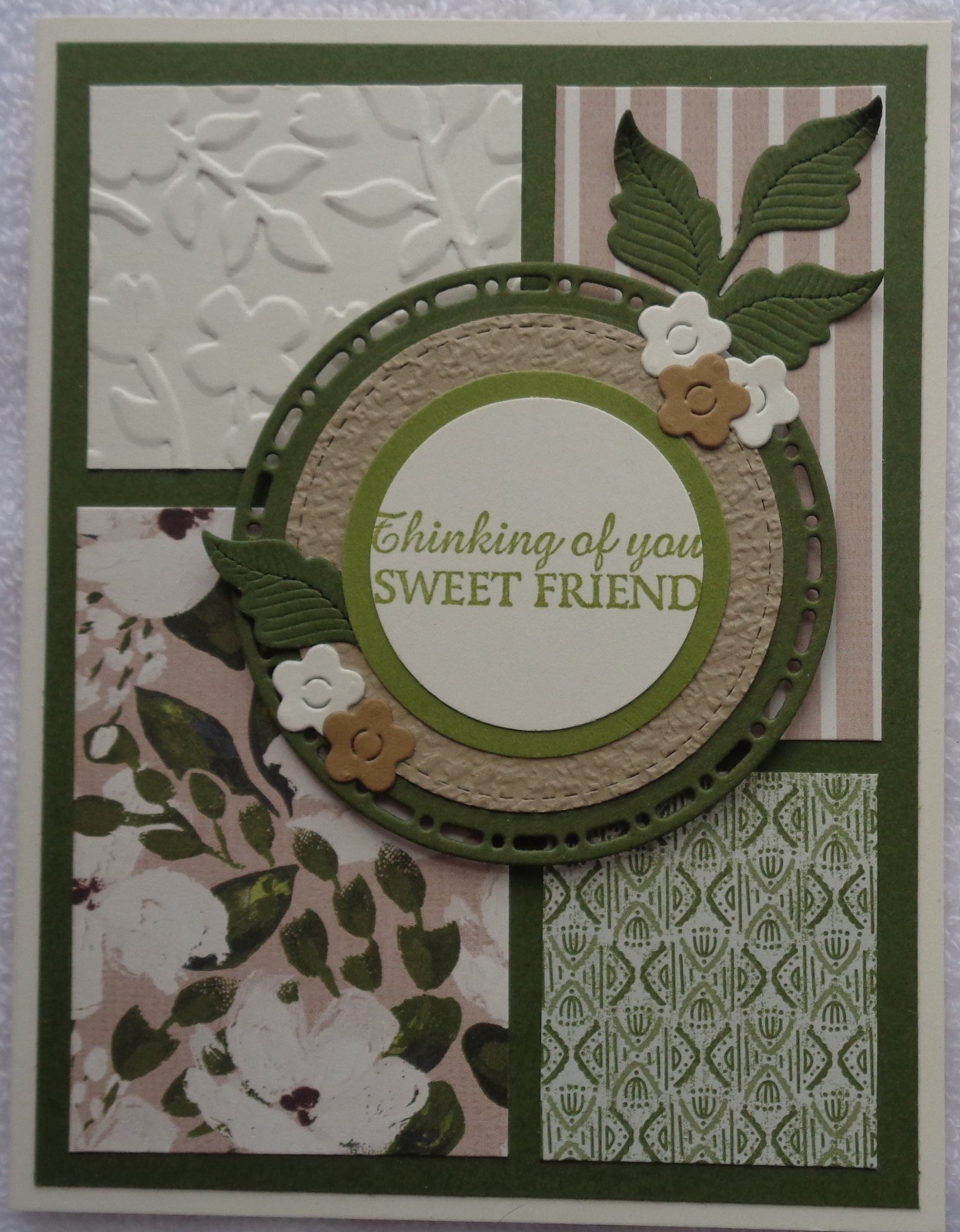 Stampin Up! Card Kit THINKING OF YOU Friend BRUSHED WITH BEAUTY DSP Lovely!