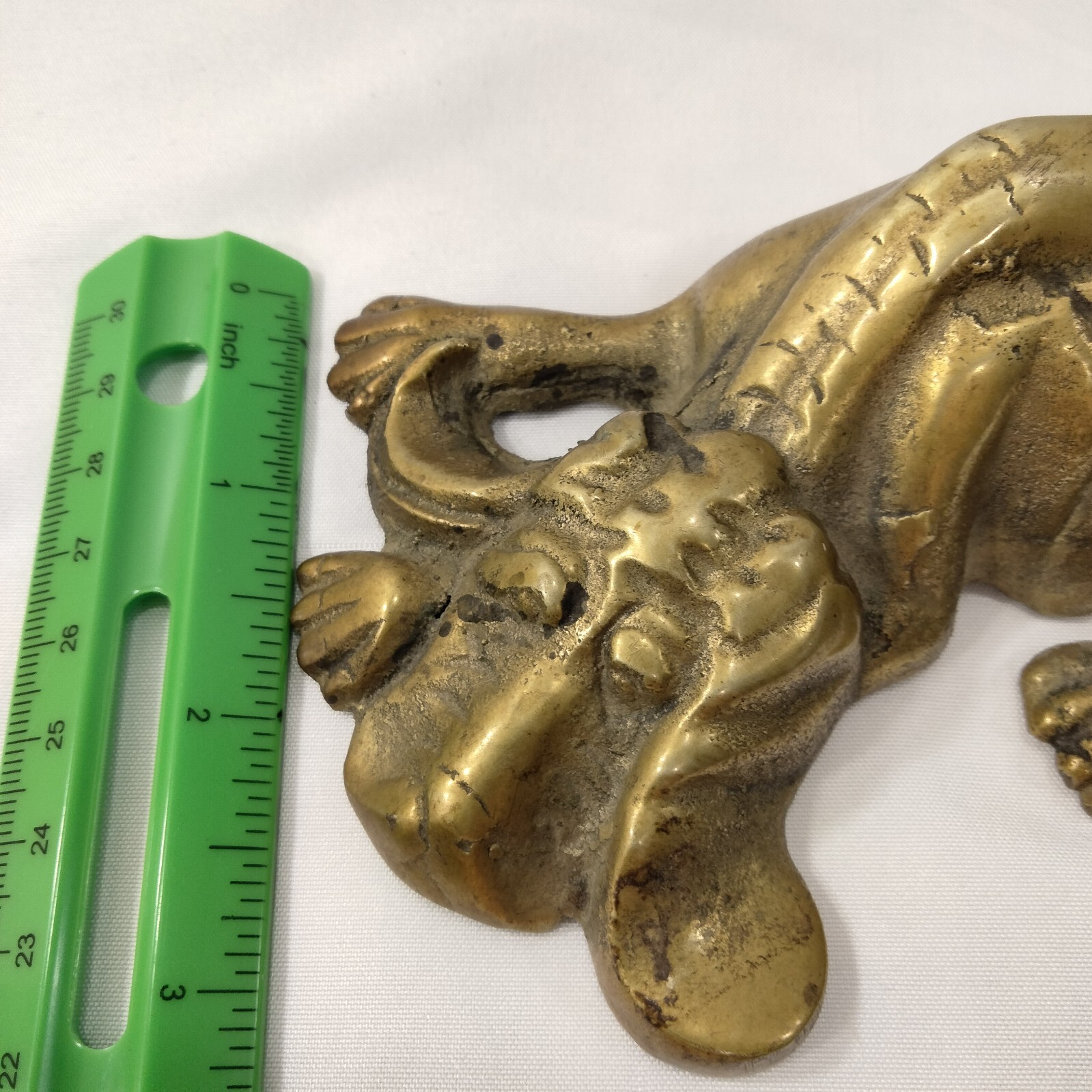 Brass Heavy Cast Sleeping Lazy floppy ears hound hunting dog