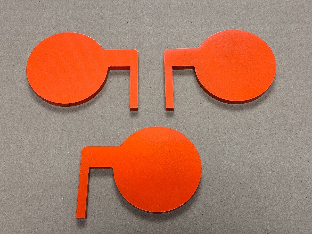 [SR] 3/8" Steel Dueling Tree Reactive Target 10"x18" Torso with 3 Swivel Paddles