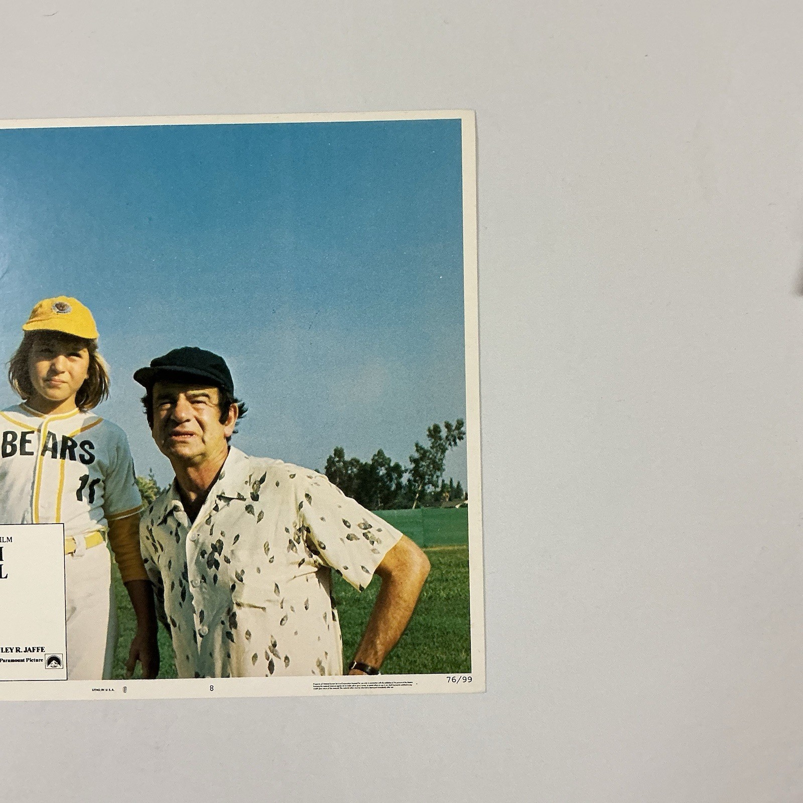 1976 The Bad News Bears Original 11x14” Lobby Card Walter Matthau Tatum O’Neal