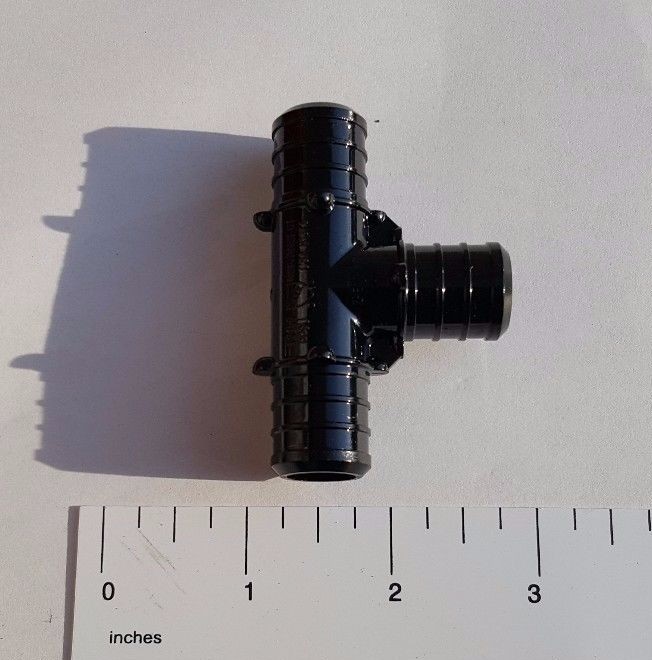 25 PIECES 3/4" PEX TEE POLY ALLOY LEAD FREE CRIMP PLASTIC FITTINGS - NSF, CUPC