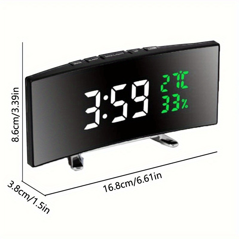 Digital LED Large Display Wall Desk Alarm Clock With Calendar Temperature Date
