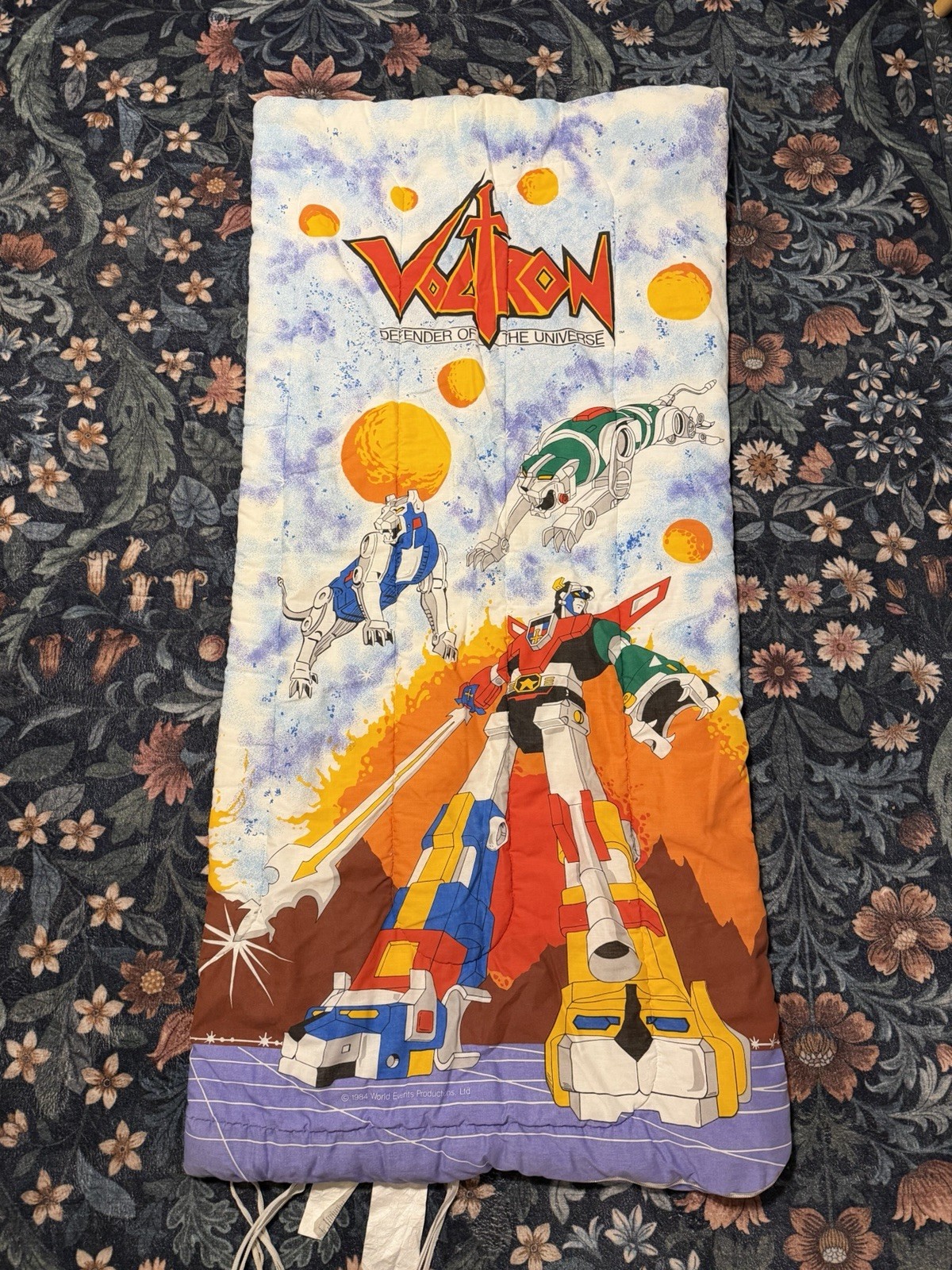 Vintage 1984 Voltron Sleeping Bag World Events Productions W.E.P. 1980's Slumber