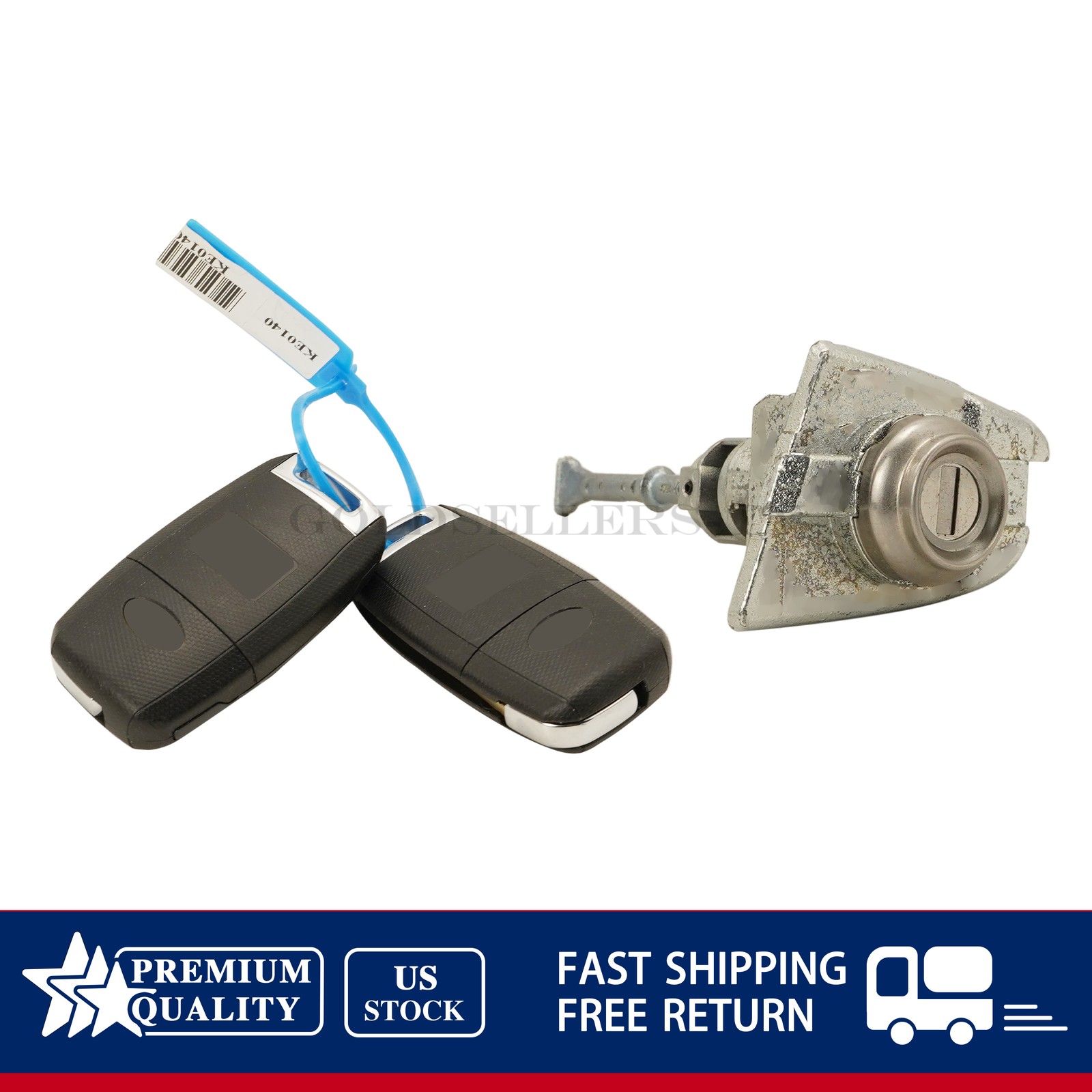 NEW For 2017-2022 Kia Sportage Left Door Lock & Key Cylinder Set 81970-D9A00 US