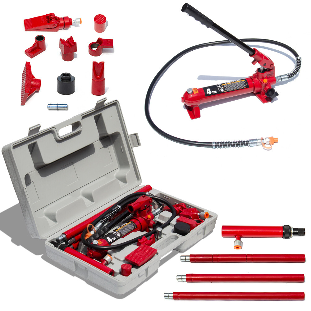 BIG RED Torin Portable Hydraulic Ram Auto Body Frame Repair Kit 4 Ton (8000lbs)