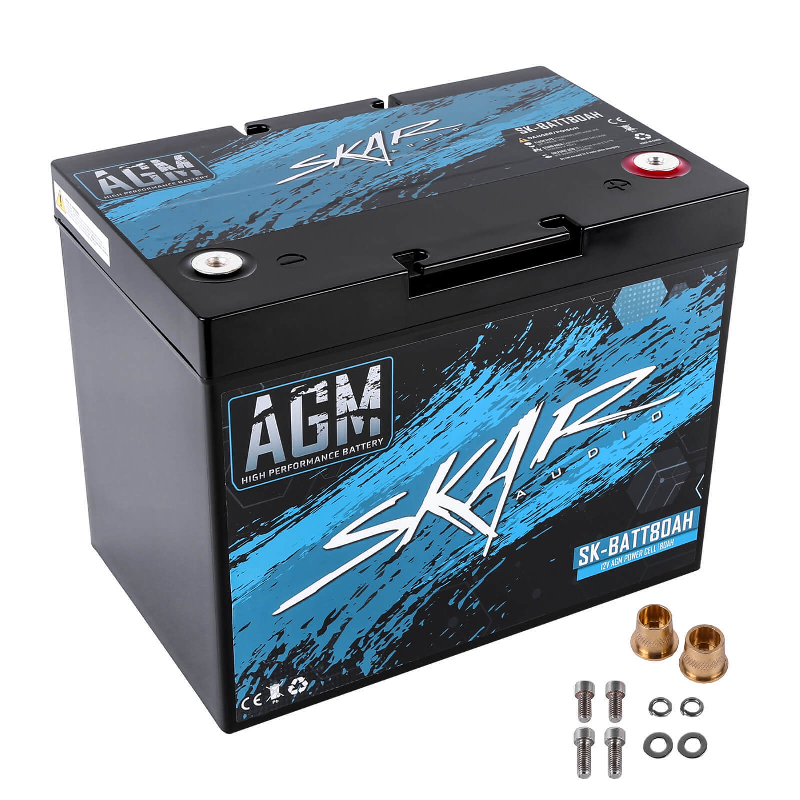 NEW SKAR AUDIO 12V 80Ah AGM HIGH PERFORMANCE CAR AUDIO BATTERY | SK-BATT80AH