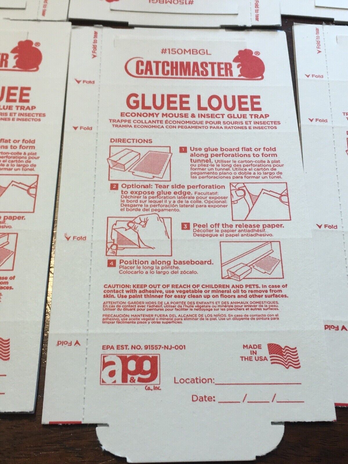 10x Catchmaster Gluee Louee Mouse Insect Glue Traps Boards. 10 Pack. Free Ship!
