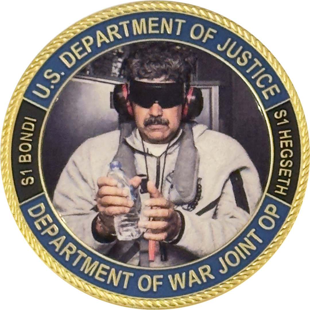 DL12-2 Dept of War DEA USMS Secretary Hegseth Pam Bondi Maduro Challenge Coin