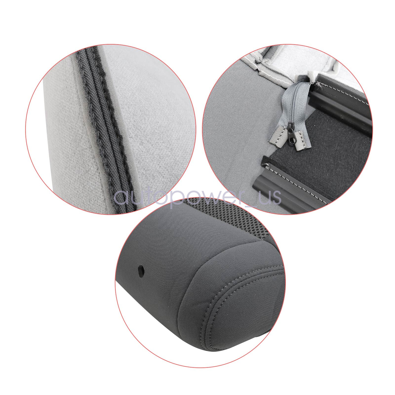 For 2008-2010 Jeep Wrangler Sahara Rubicon Front Cloth Seat Cover & Foam Cushion