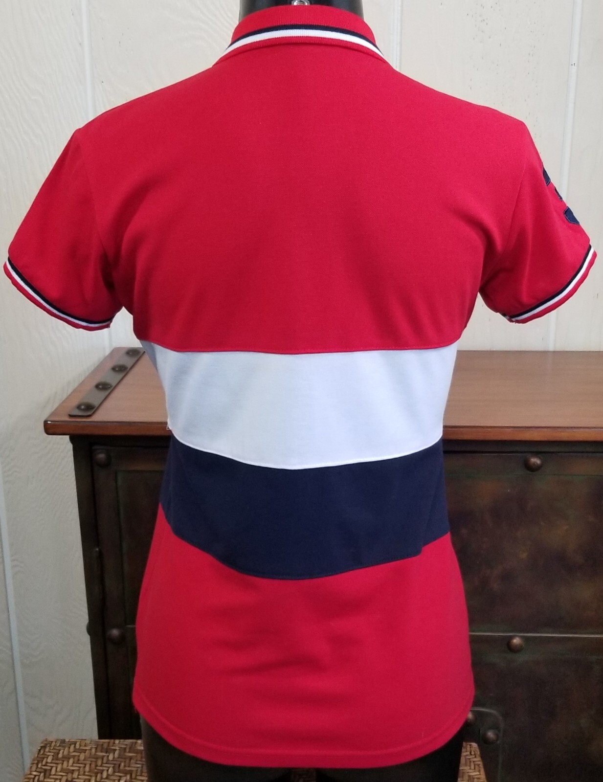 POLO Jeans Ralph Lauren Shirt Boys Youth Sz L 12 Red White Blue Big Pony #3