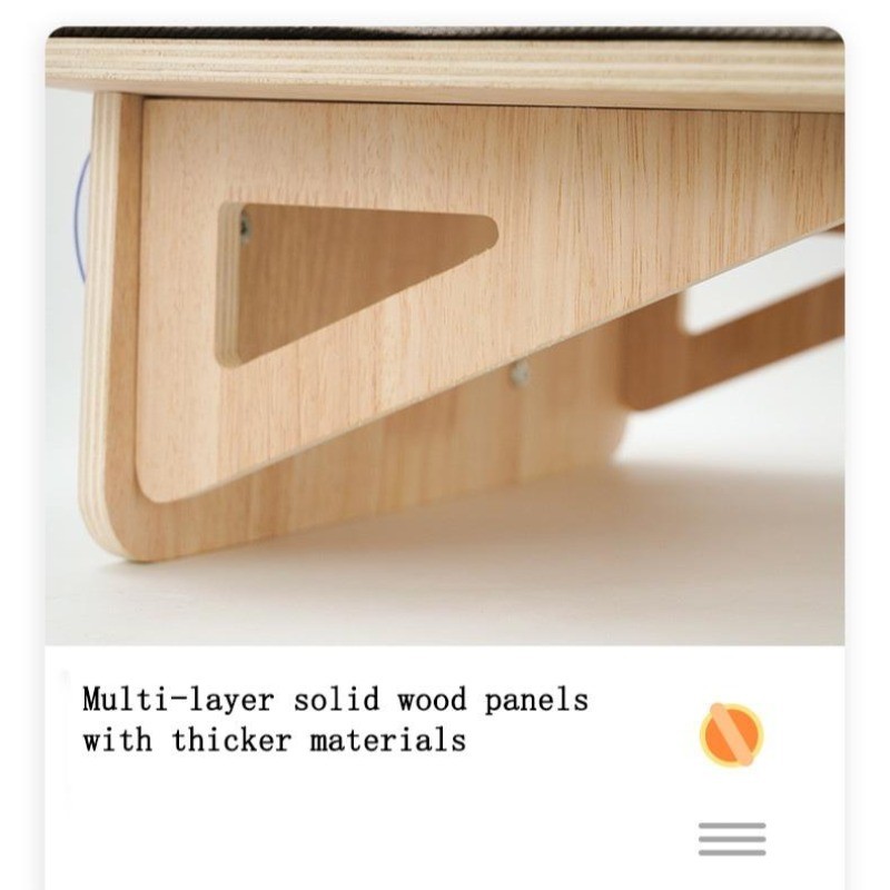 Cordless Cat Window Perch, Cat Hammock for Wall with 4 Strong Suction Cups US