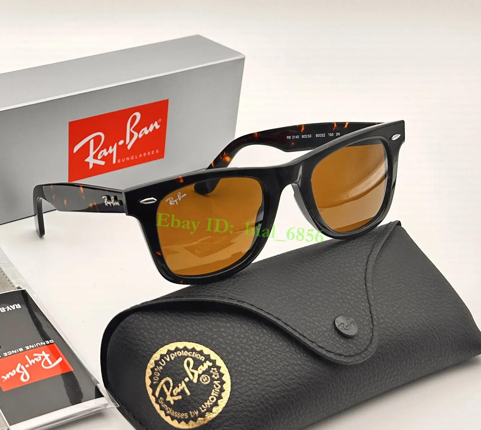 Ray-Ban Sunglasses RB2140 Original Wayfarer Tortoise Frame Brown Lenses 50mm