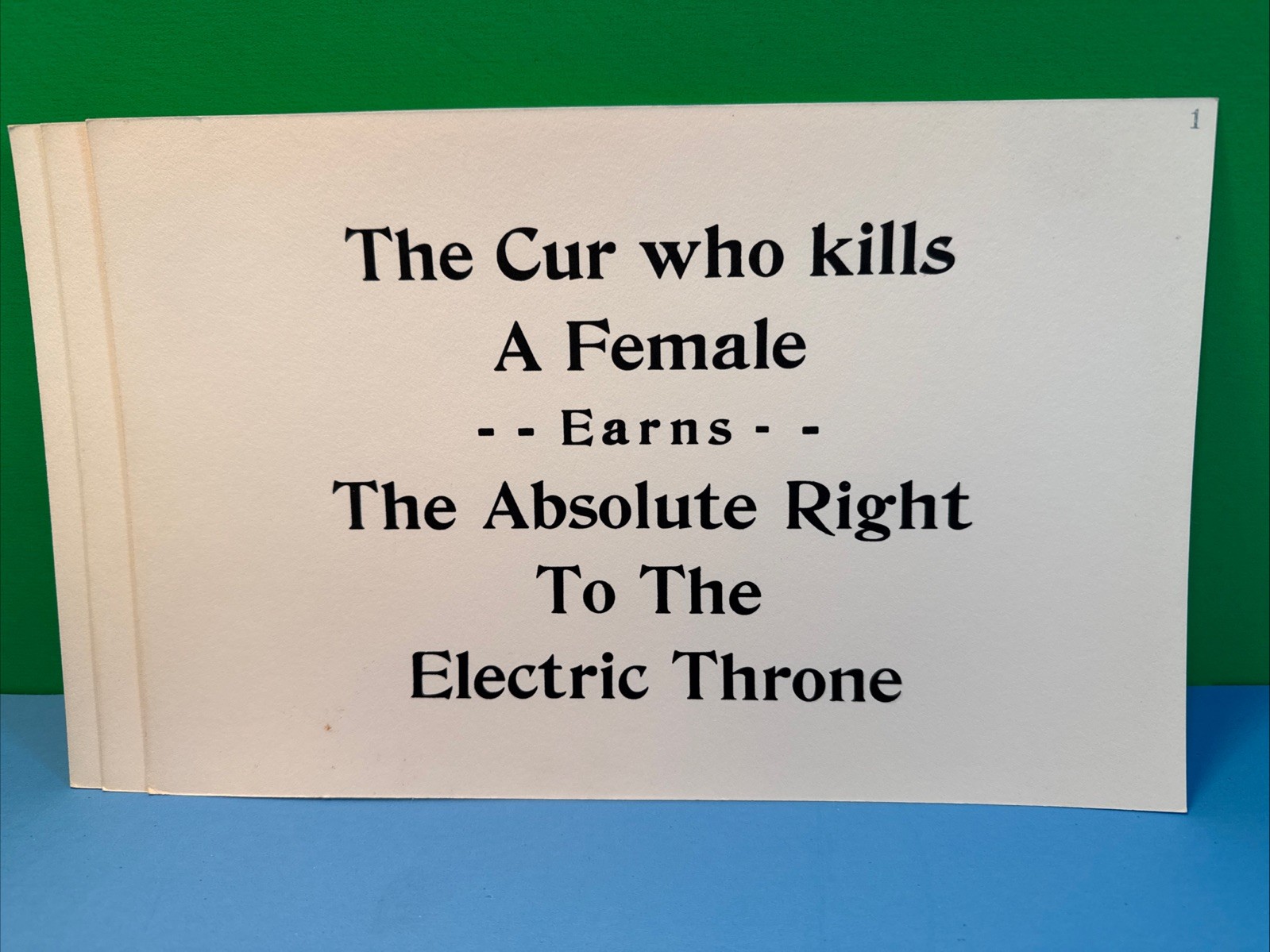 Pro Electric Chair 3 Vintage Cardboard Signs Electric Throne capitol punishment