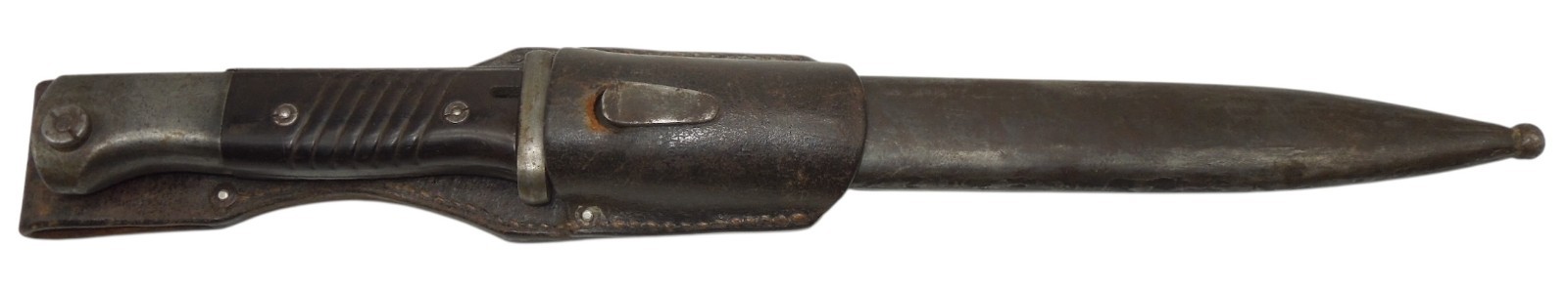 Original WWII German Army Non Matching Numbers Bayonet Scabbard Frog 41 FNJ