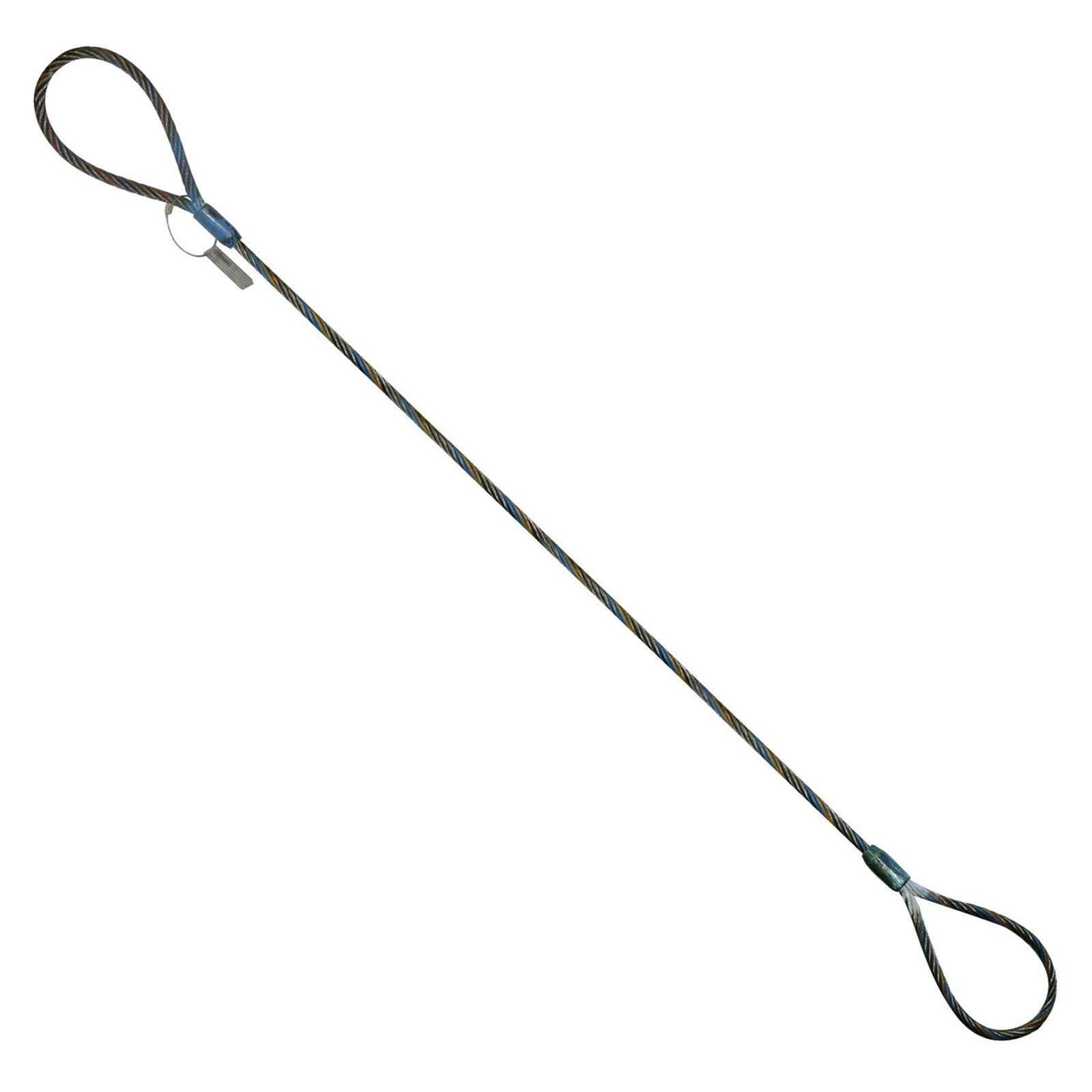 3/8" x 4' Wire Rope Choker Lifting Sling for Crane Tow Rigging Tagged USA Made