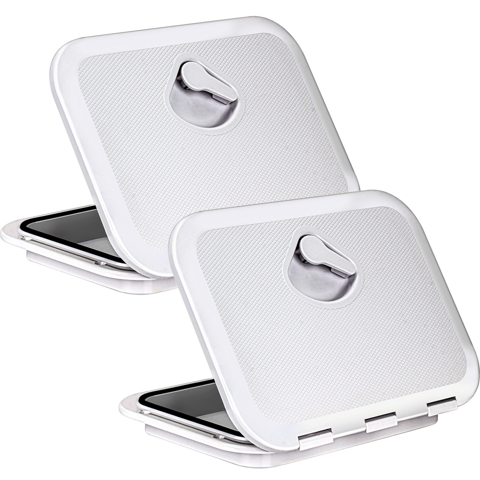 2X Marine Deck  Hatch 15" White Rectangle Boat Hatch Lid &Cover 180 Degree Open