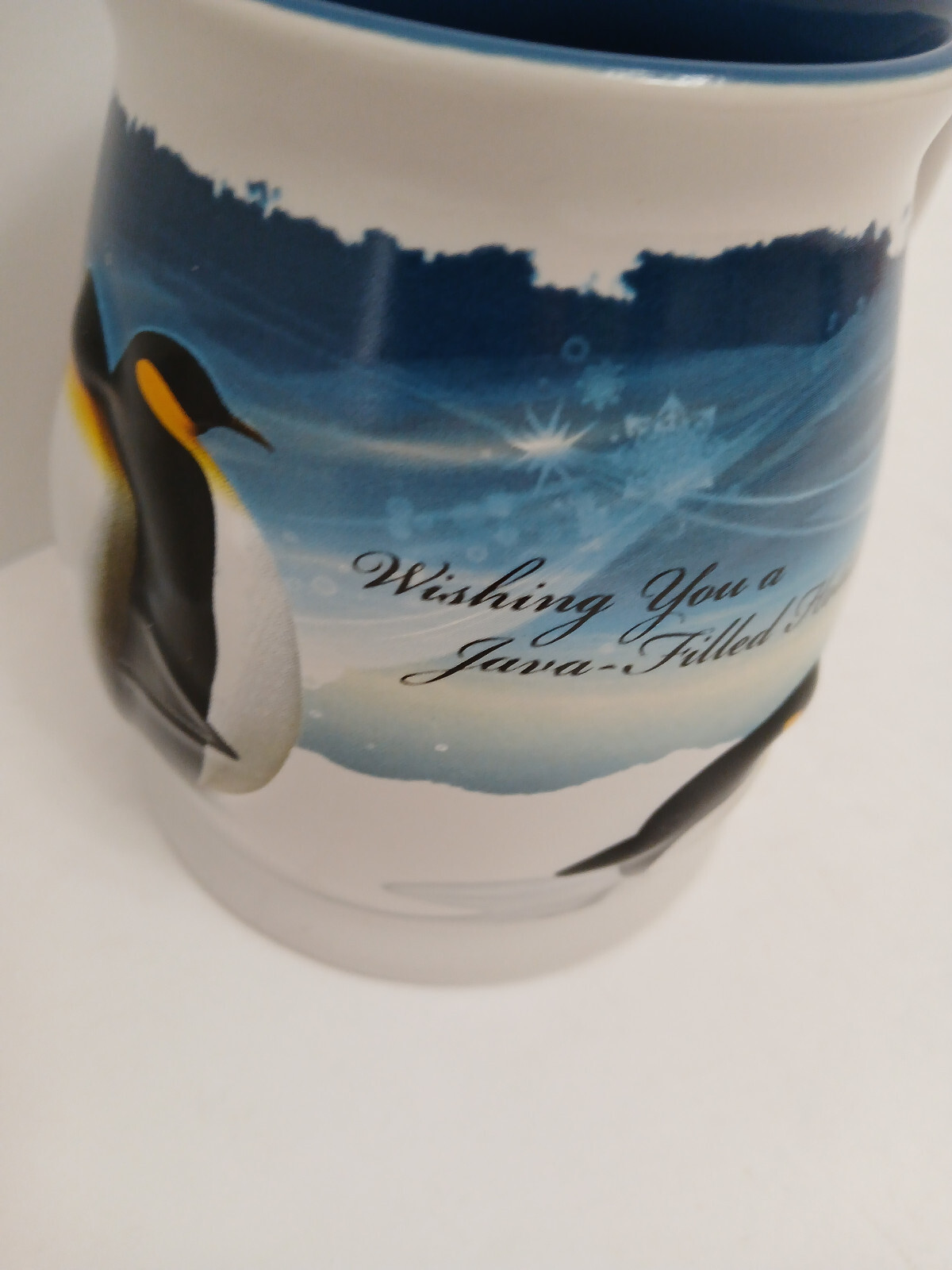 Penquins Boca Java Red Sleigh 3D Coffee Mugs Wishing You A Java Filled Holliday